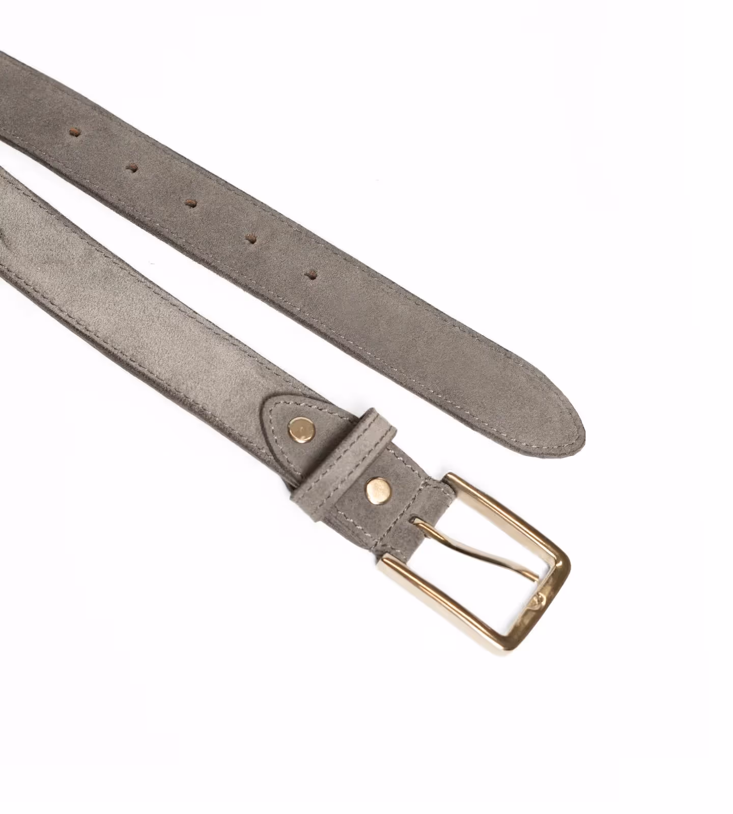 Italian Grey Suede Leather Belt image 3