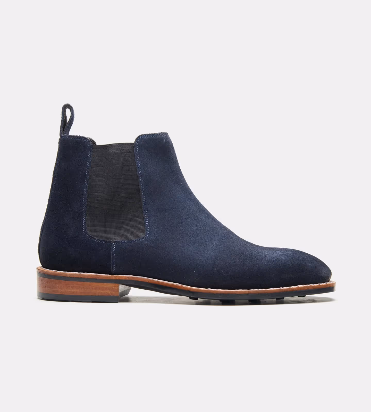 Navy Suede Chisel Toe Chelsea Boot image 5