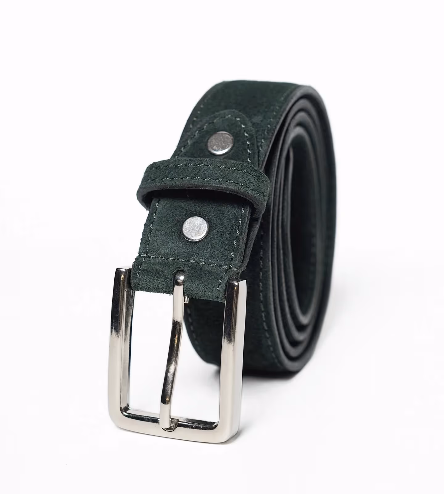 Navy Suede Leather Belt image 2