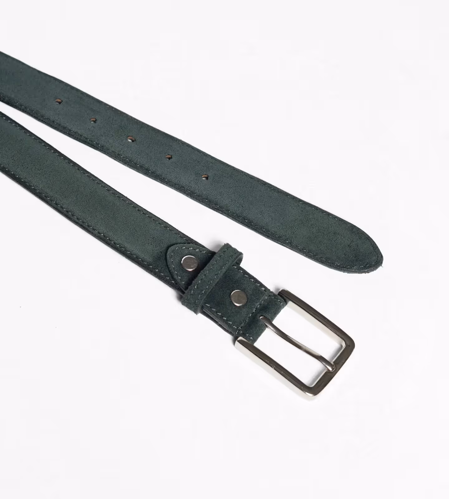 Navy Suede Leather Belt image 3