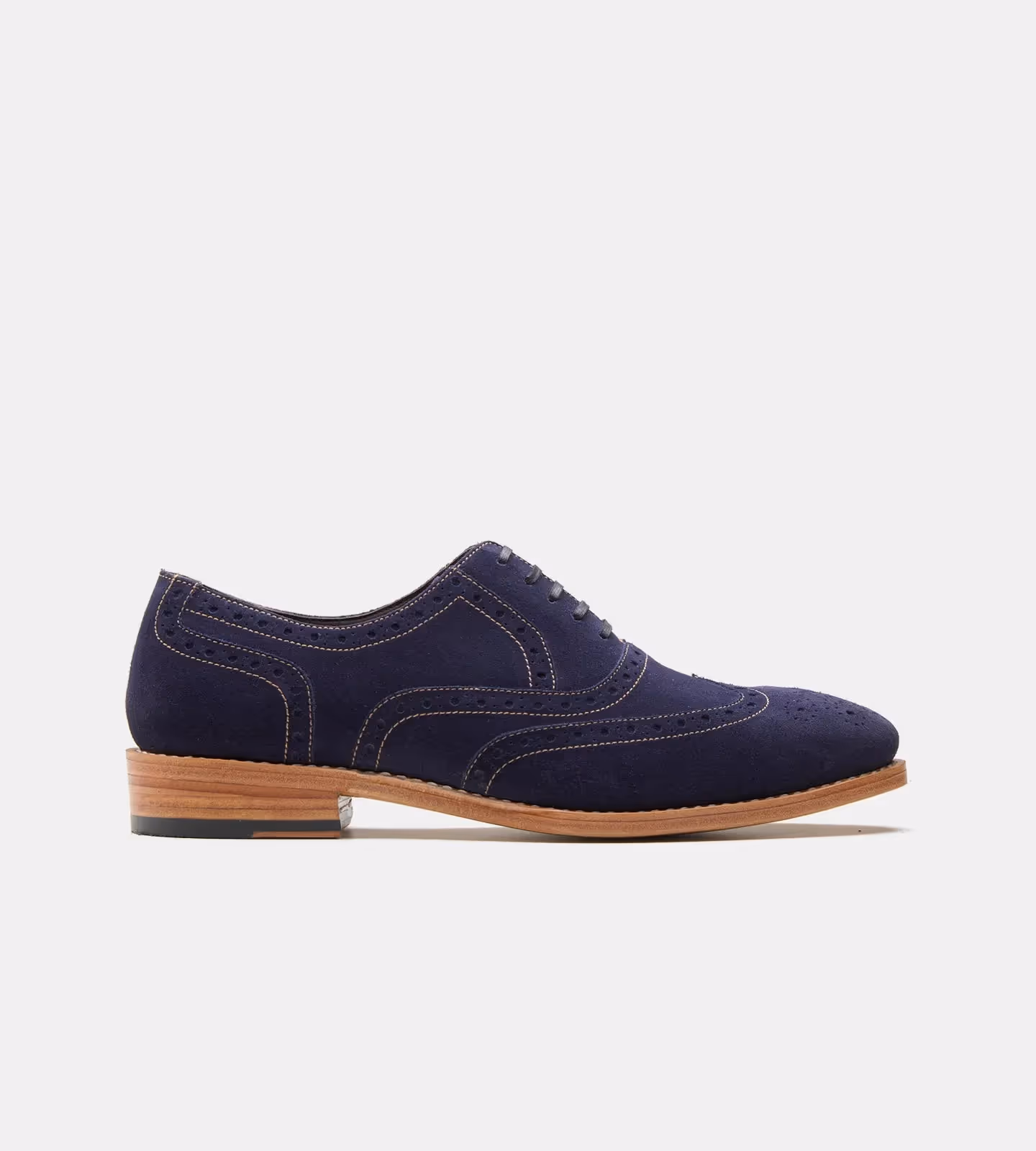Navy Suede Wingtip Oxfords image 2
