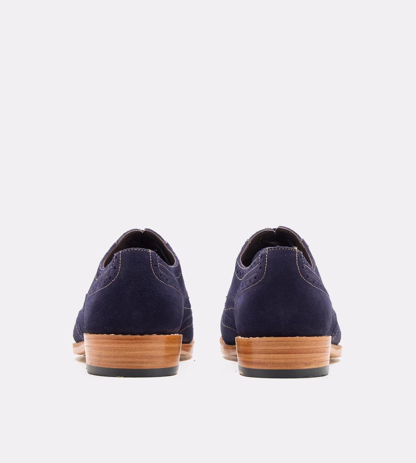 Navy Suede Wingtip Oxfords image 4