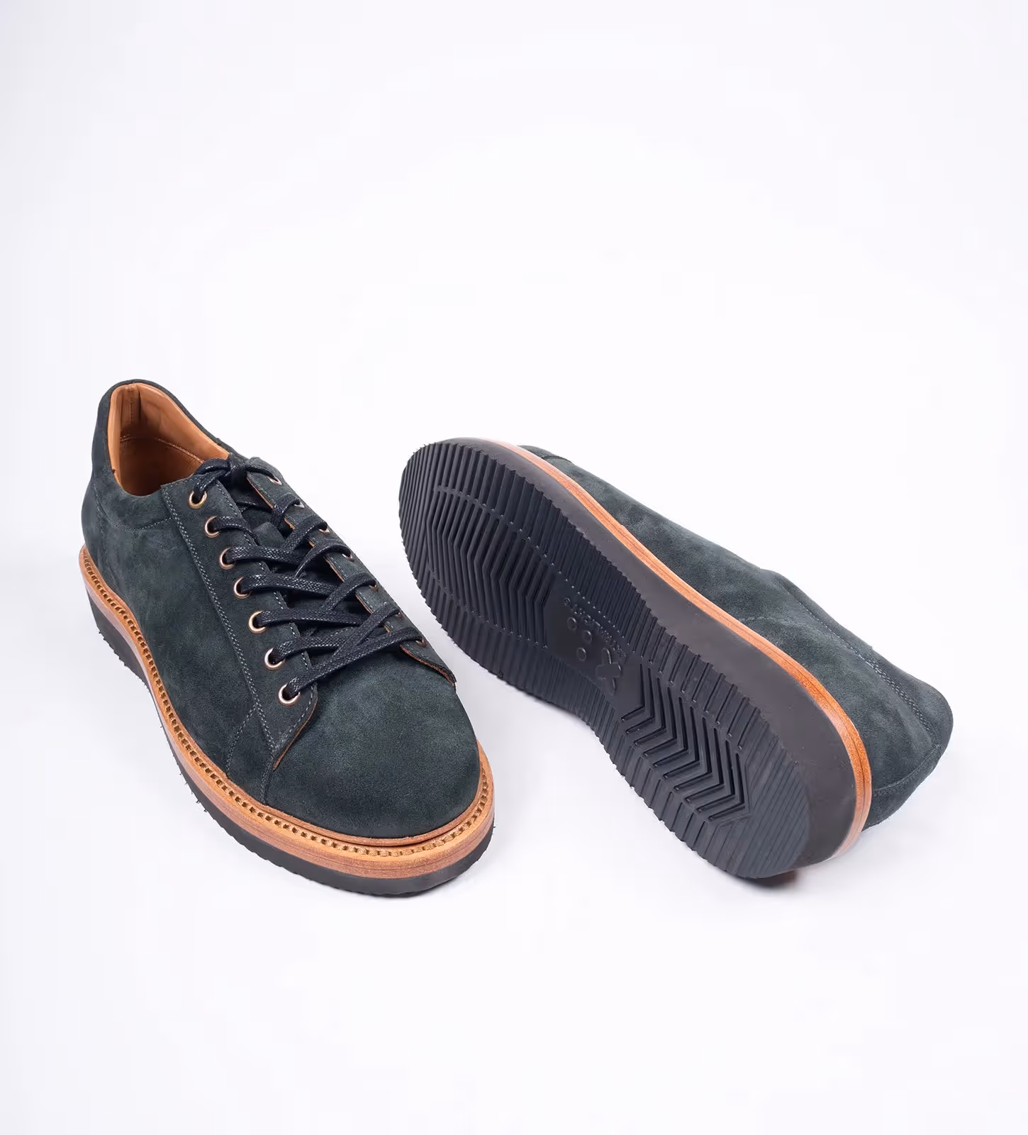 Ojas Handwelted Olive Suede Sneaker image 3