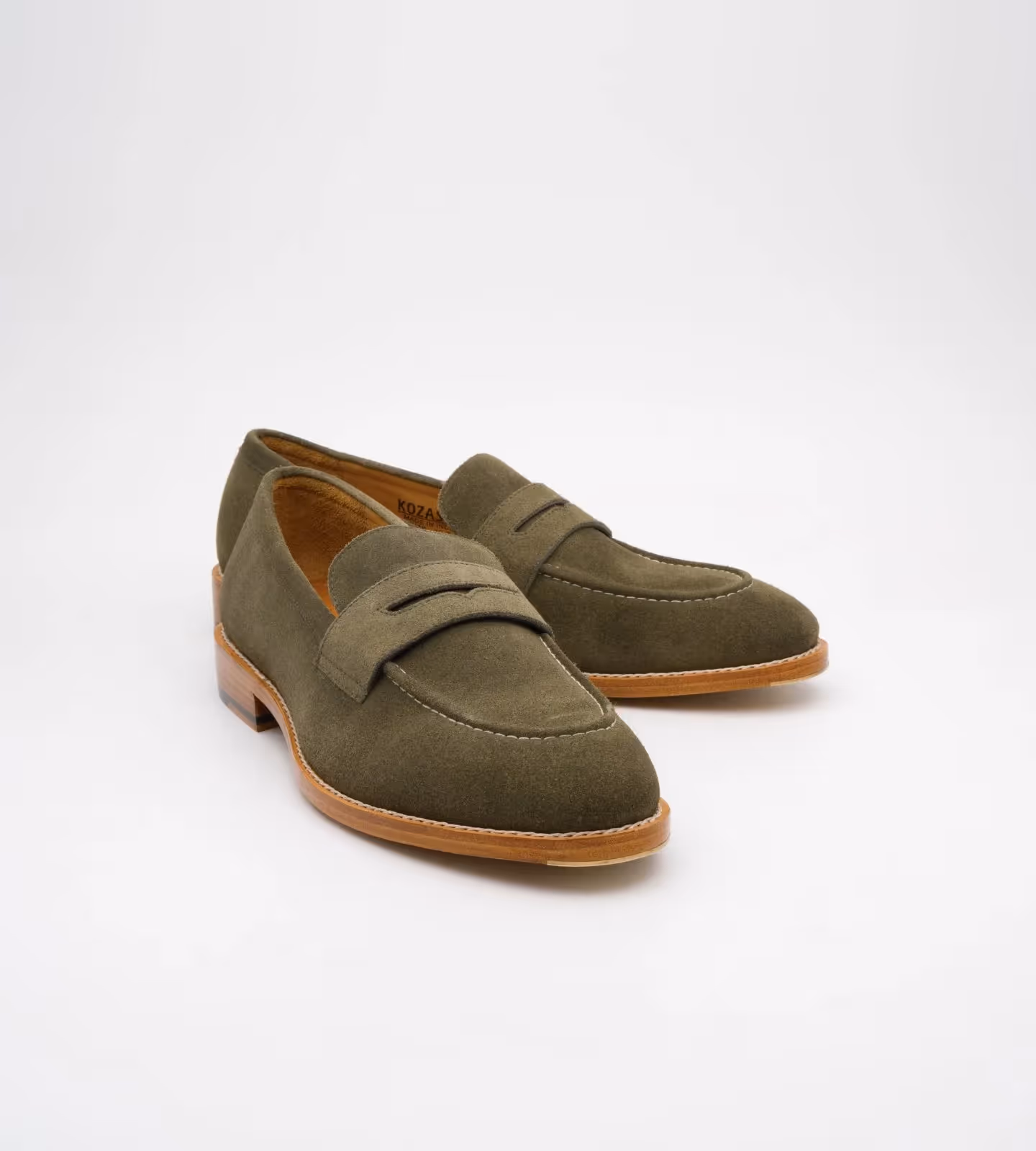 Olive Suede Penny Loafer image 3