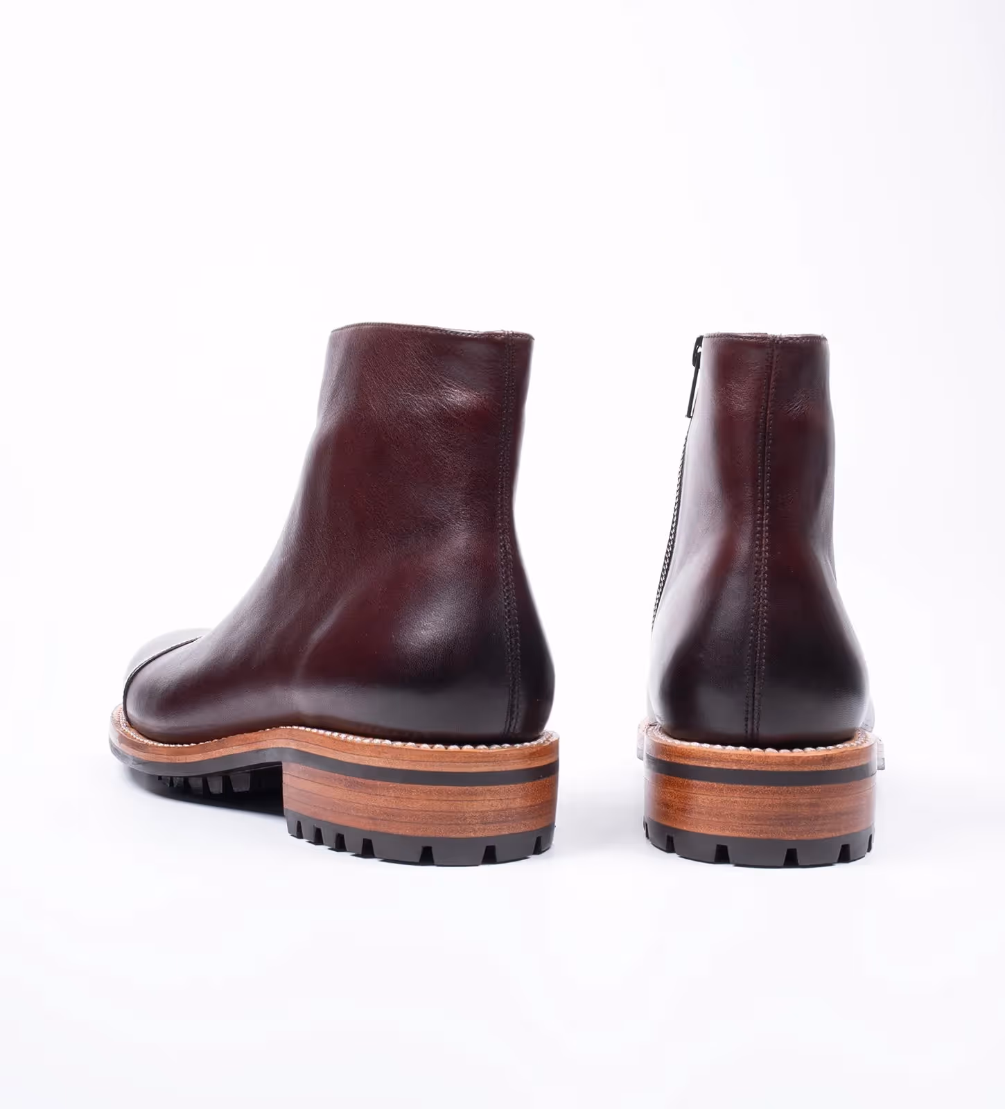 The Arden Handwelted Burgundy Zipper Chelsea Boot image 4