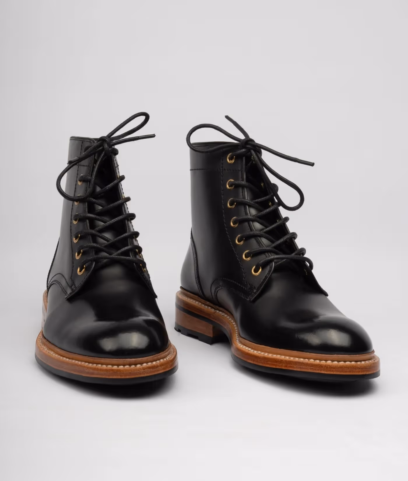 Virasat Michigan Black Full Grain Plain Toe Boot image 1