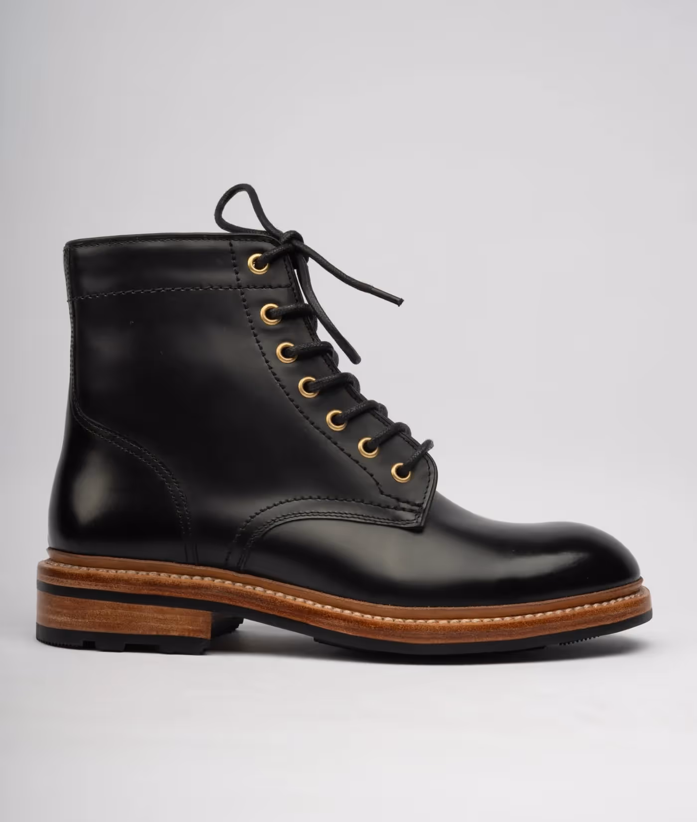 Virasat Michigan Black Full Grain Plain Toe Boot image 2