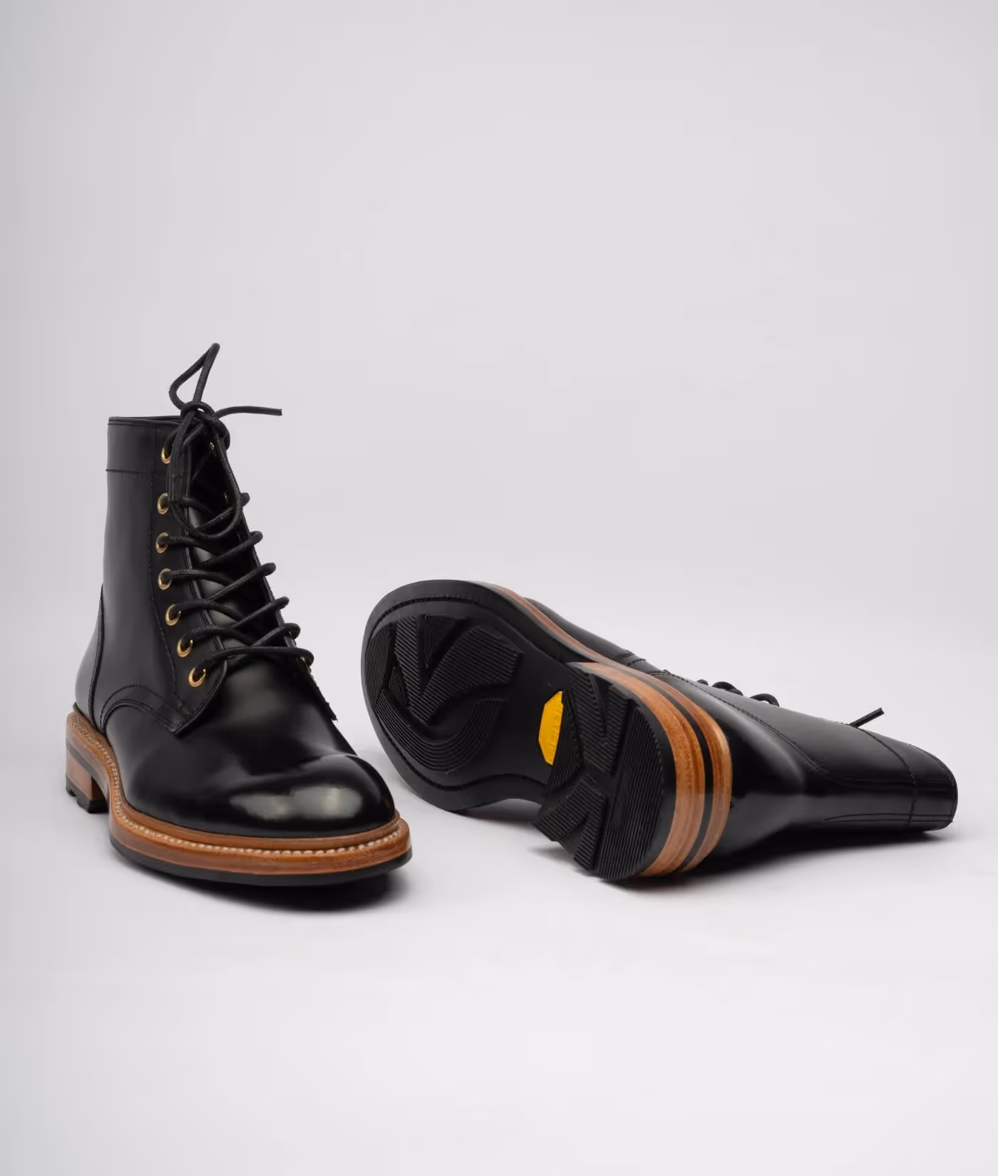 Virasat Michigan Black Full Grain Plain Toe Boot image 4