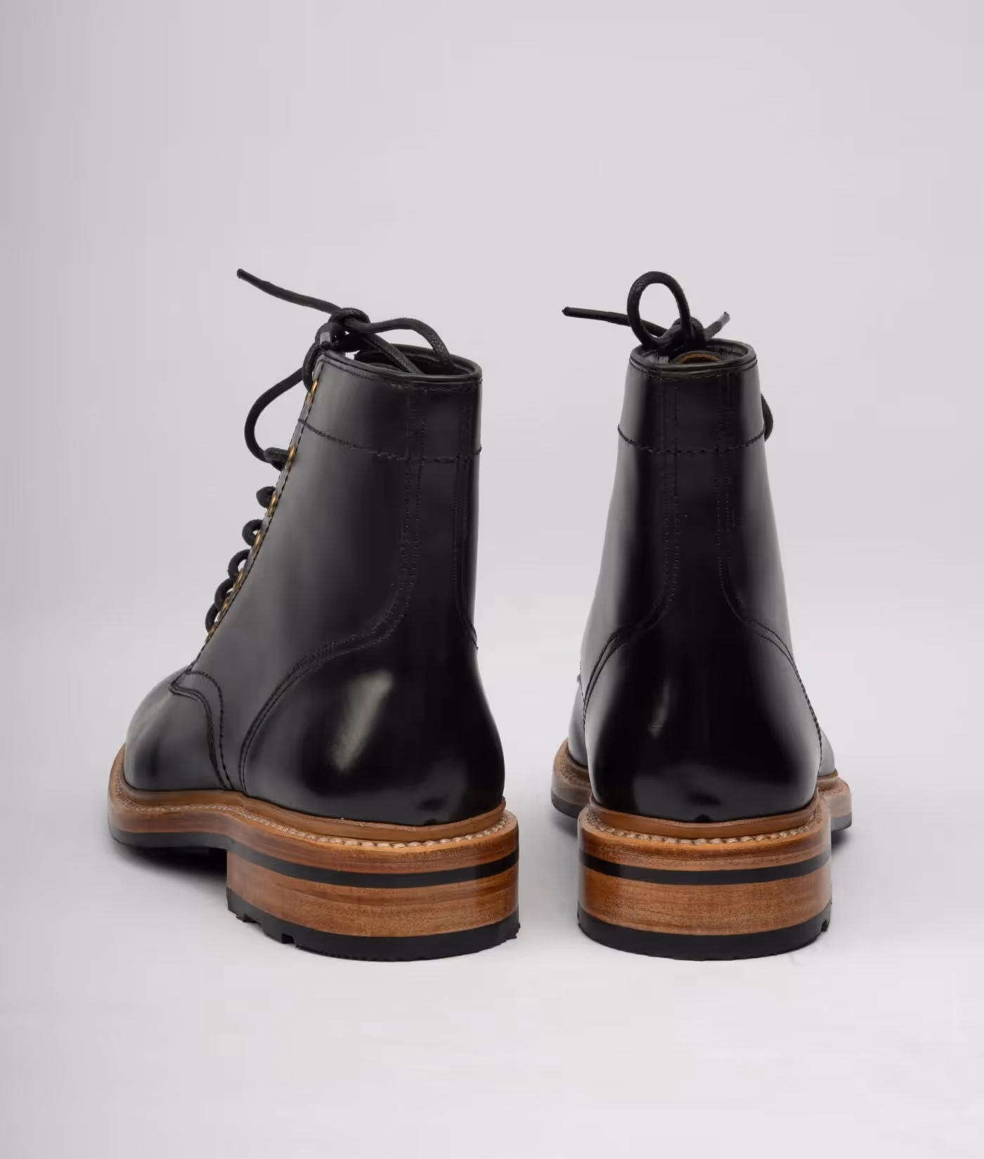 Virasat Michigan Black Full Grain Plain Toe Boot image 5