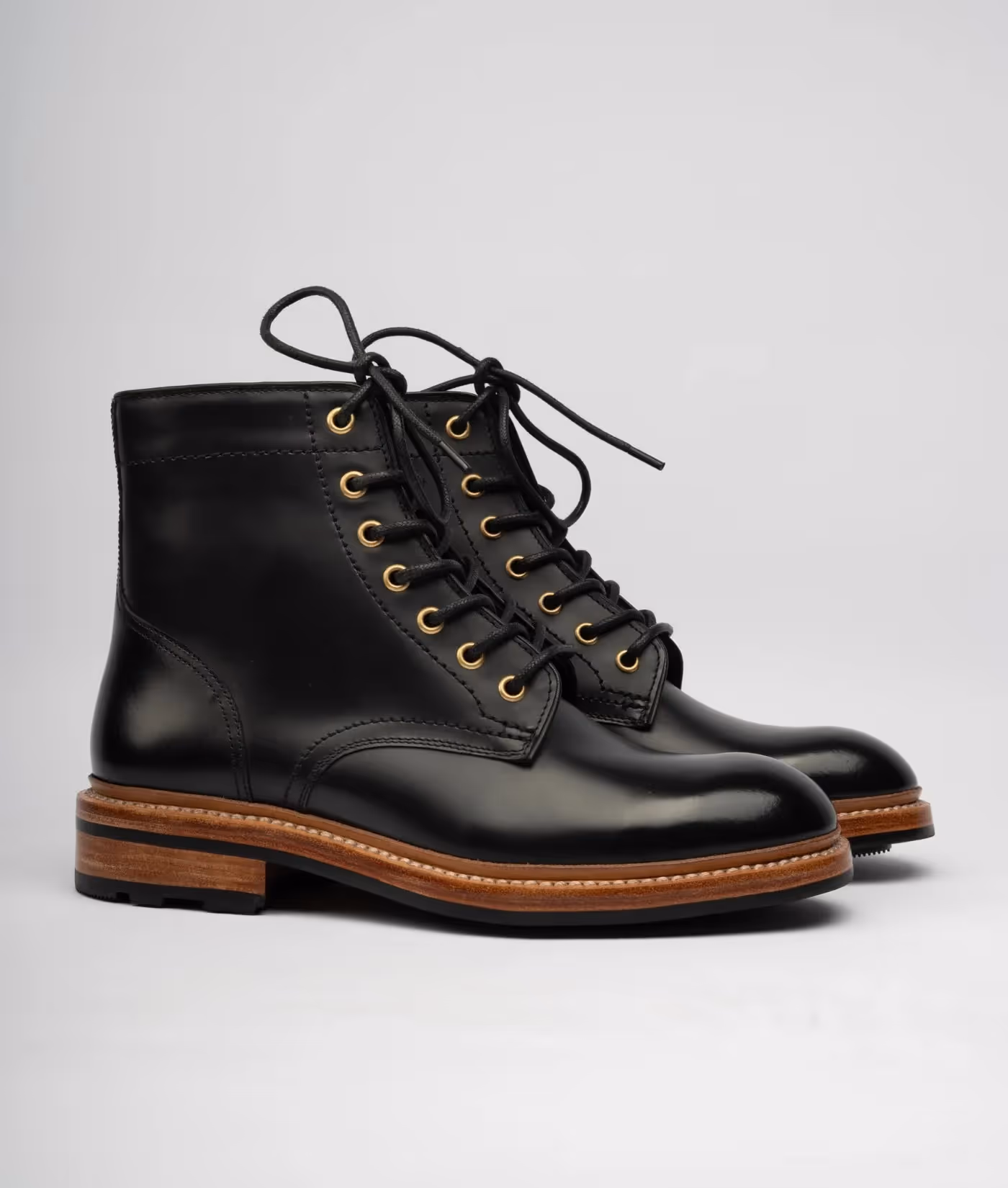 Virasat Michigan Black Full Grain Plain Toe Boot image 6