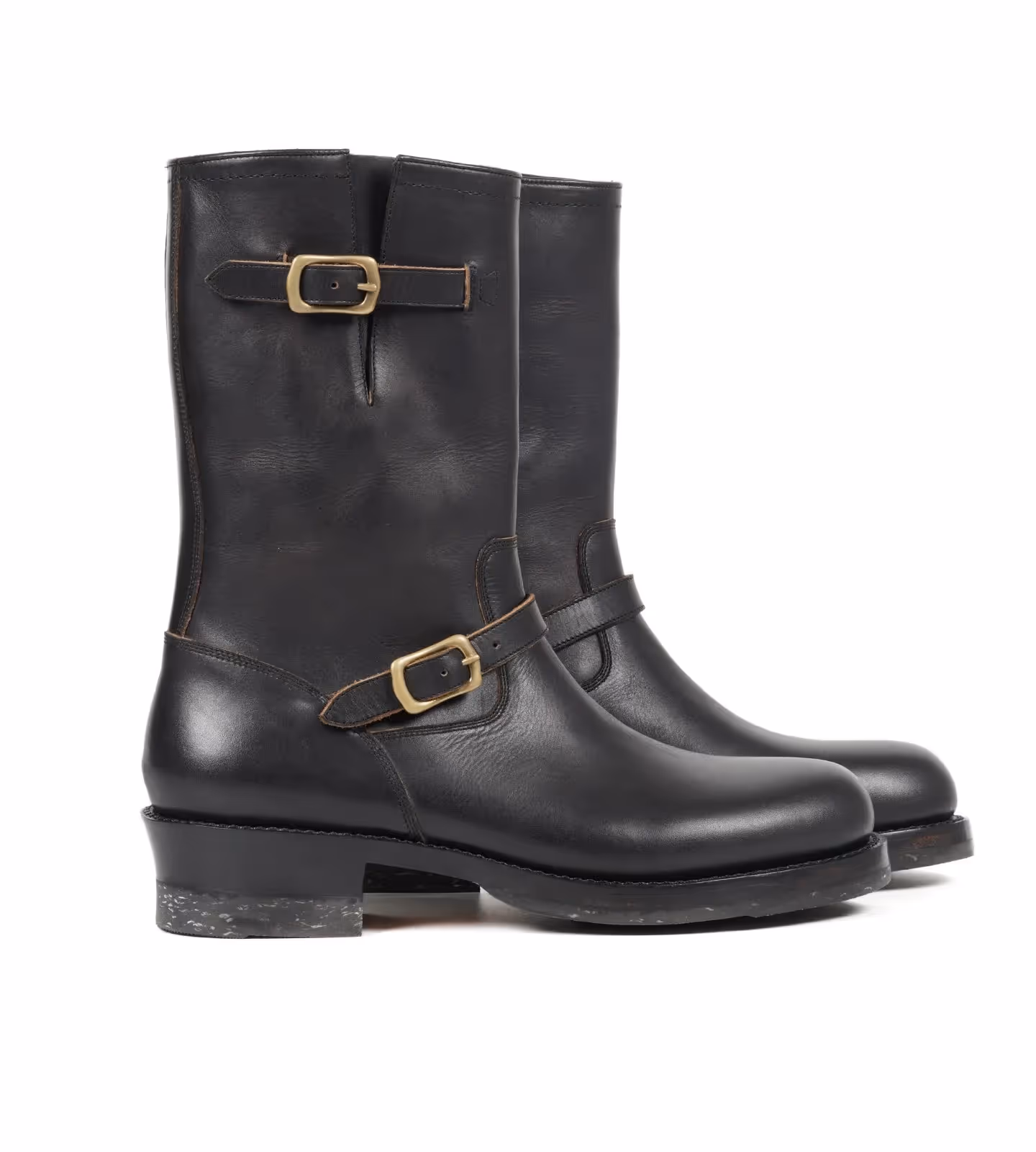 Virginia Hydro Pull Up Black Leather Engineer Boots  image 4