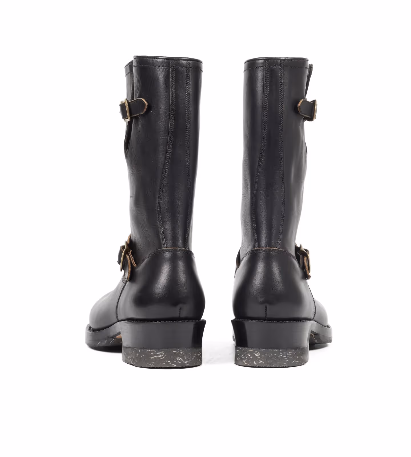 Virginia Hydro Pull Up Black Leather Engineer Boots  image 5