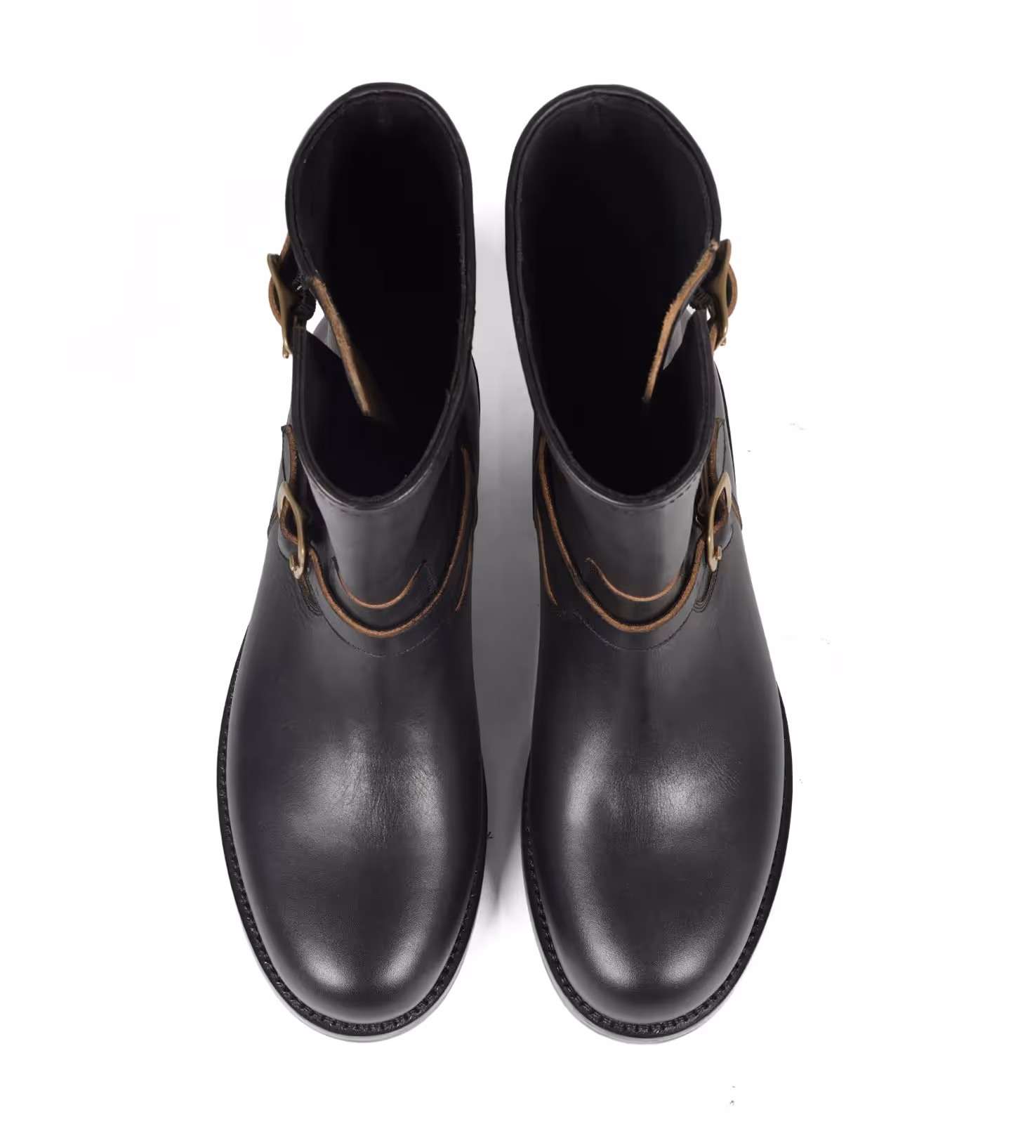 Virginia Hydro Pull Up Black Leather Engineer Boots  image 6