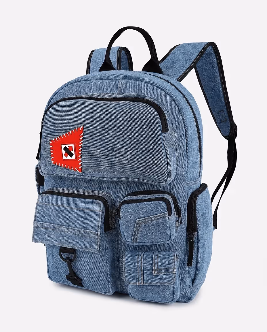 Pocket Cluster Backpack Denim Strobe image 6