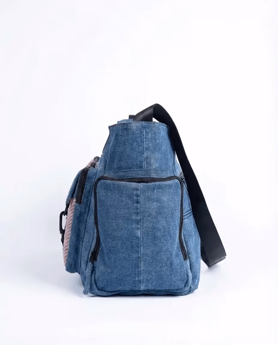 Pocket Cluster Gym Bag Denim image 5