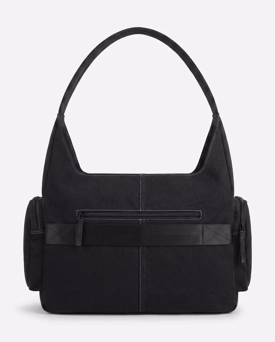 Pocket Cluster Hobo Bag - Denim Black image 5