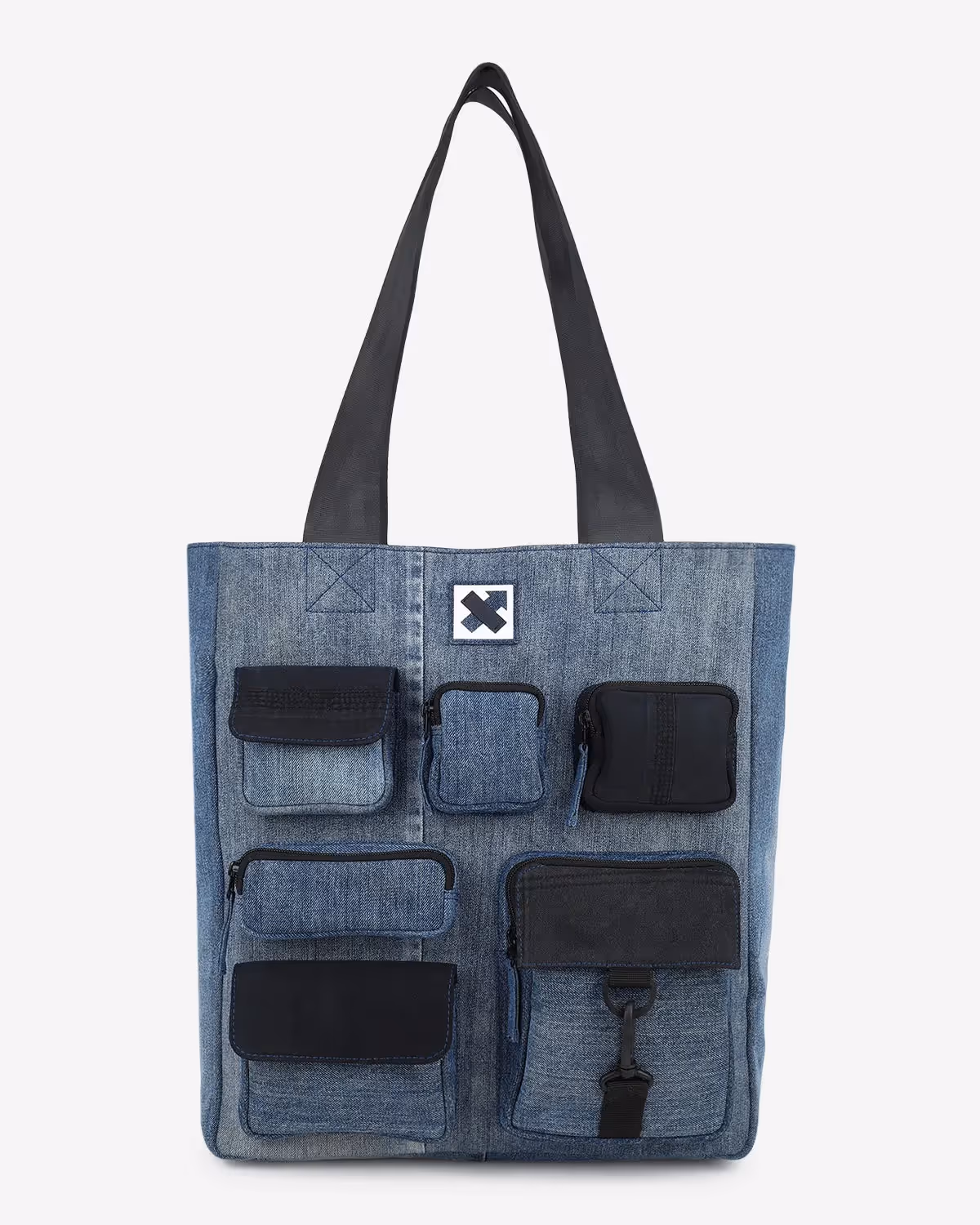 Pocket Cluster Laptop Tote Tall Denim image 2
