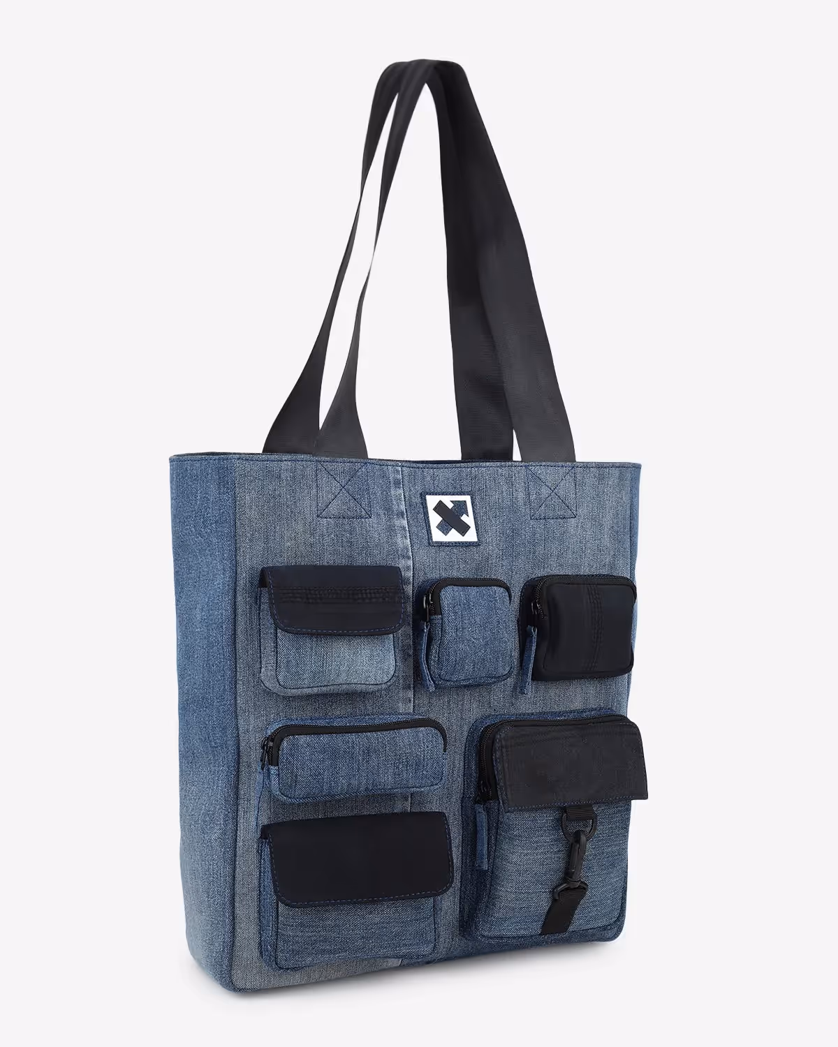Pocket Cluster Laptop Tote Tall Denim image 7