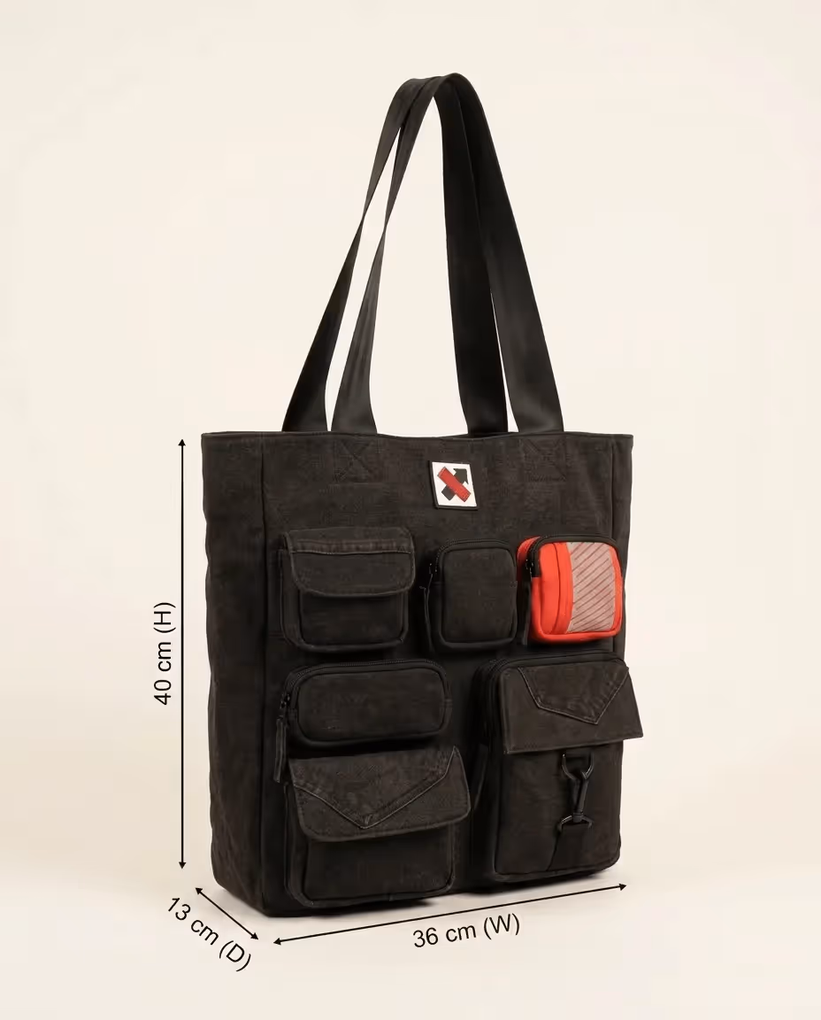 Pocket Cluster Laptop Tote Tall image 3