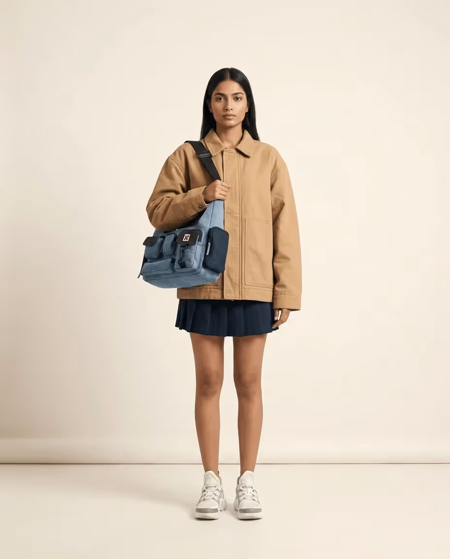 Pocket Cluster Messenger Denim  image 9