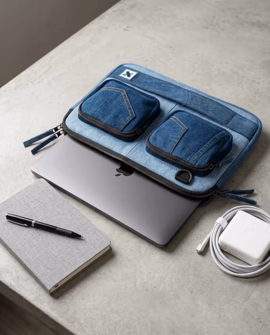 Pocket Shift Laptop Sleeve Denim  image 14