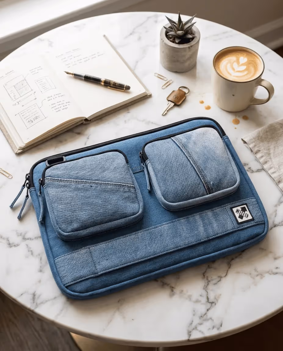 Pocket Shift Laptop Sleeve Denim  image 15