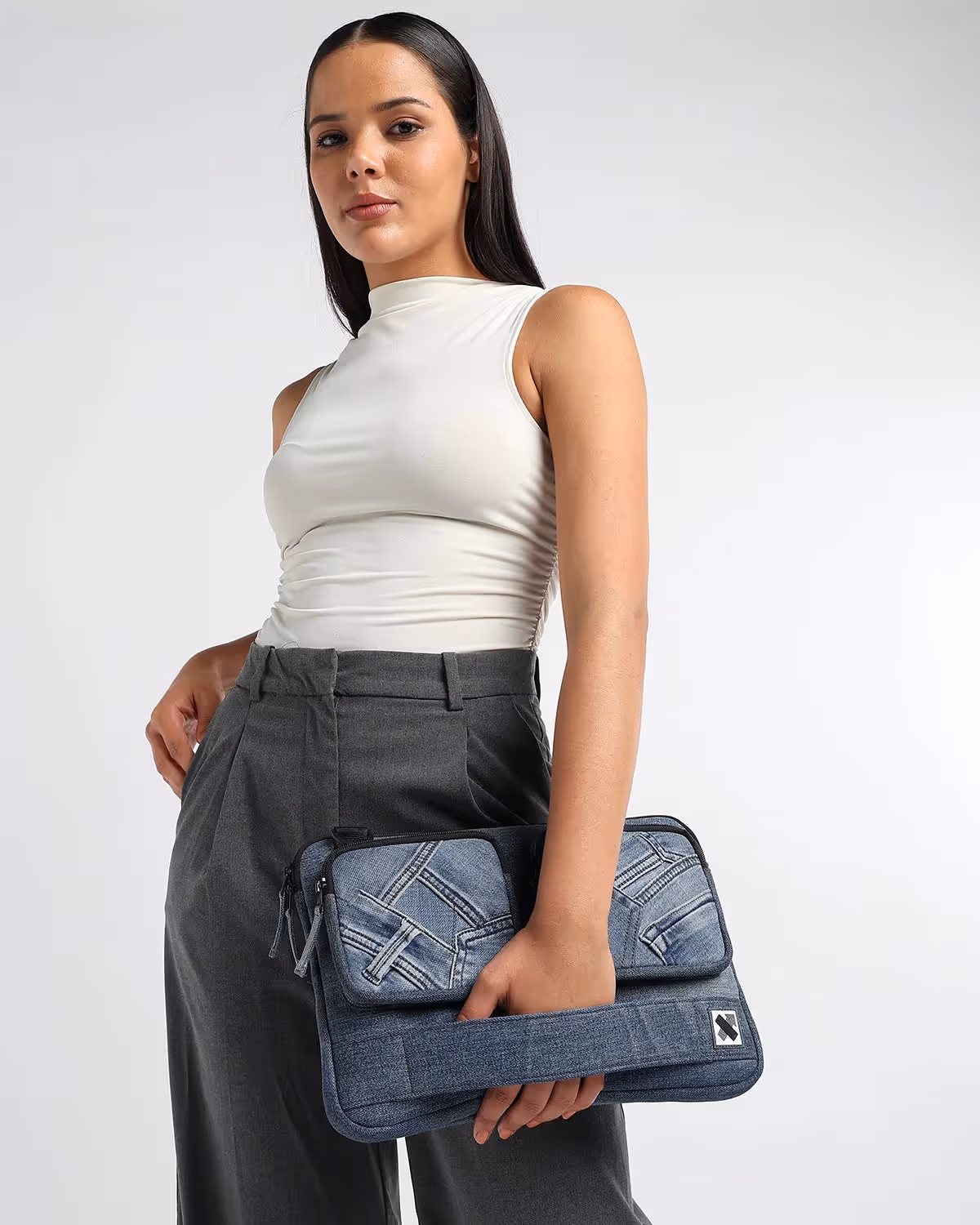 Pocket Shift Laptop Sleeve Denim  image 8
