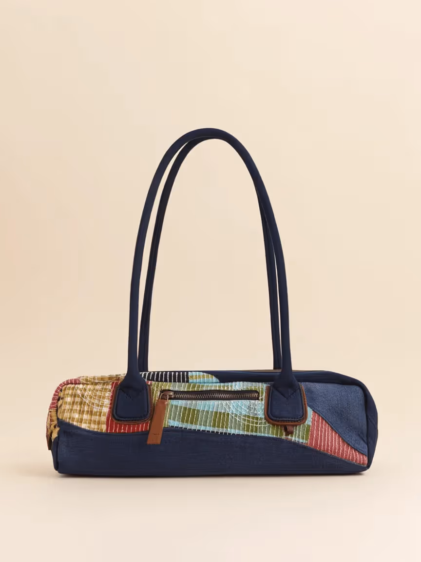 Stitched Stories East West Bag Blue image 4