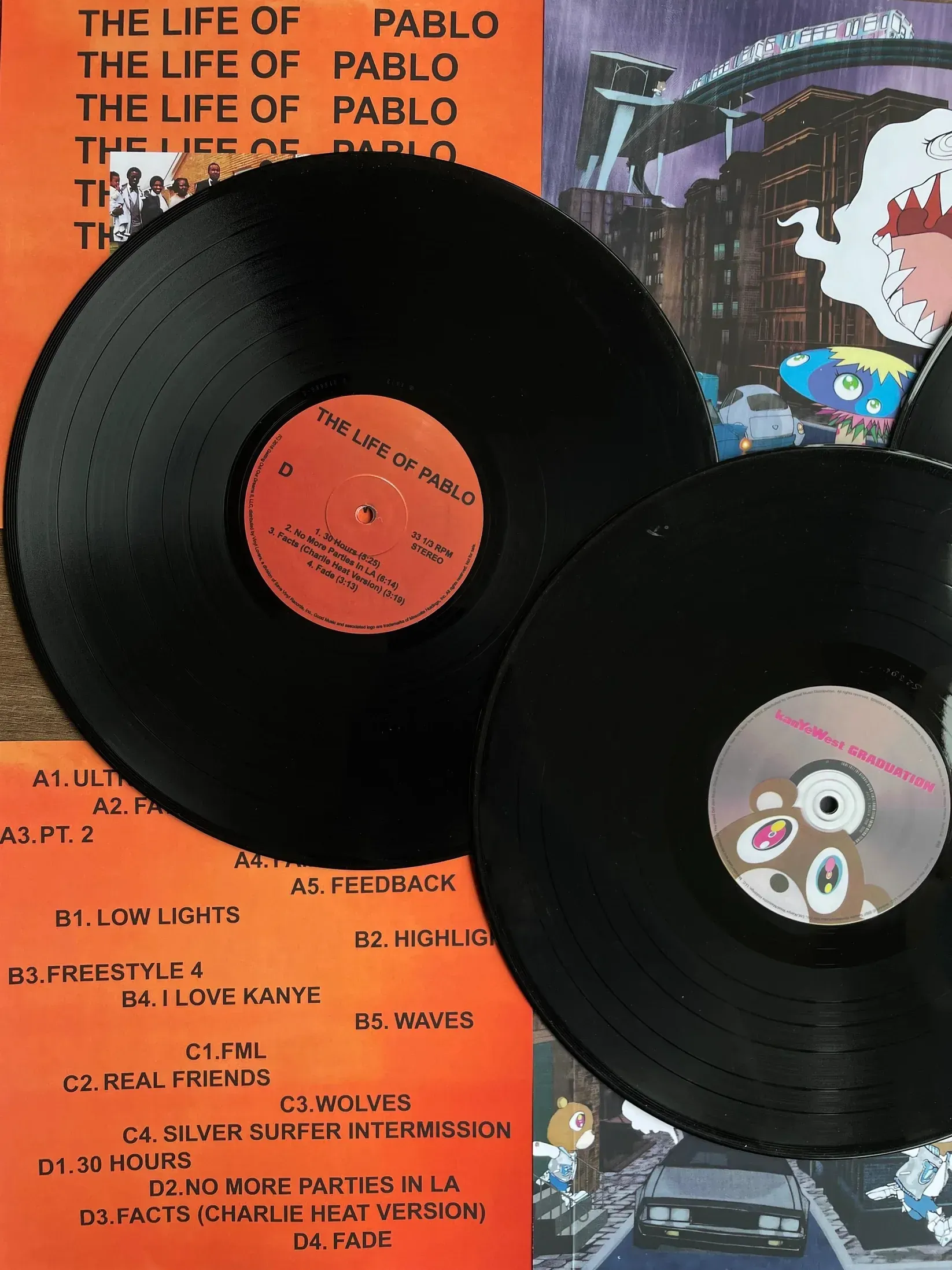 Kanye West Vinyl Records Poster