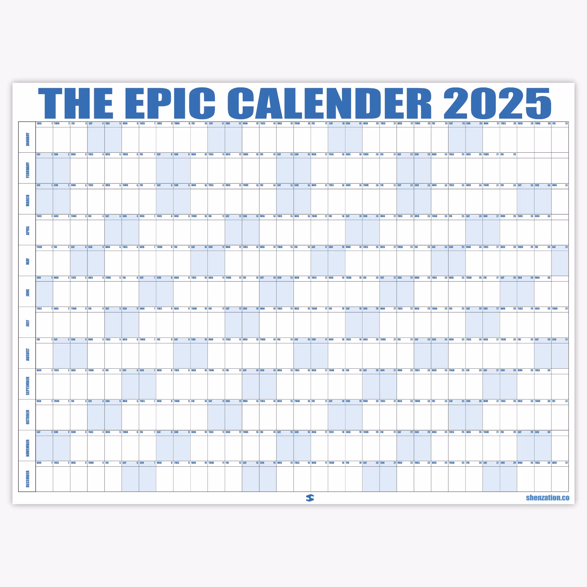 The Epic Calendar 2025 image 1