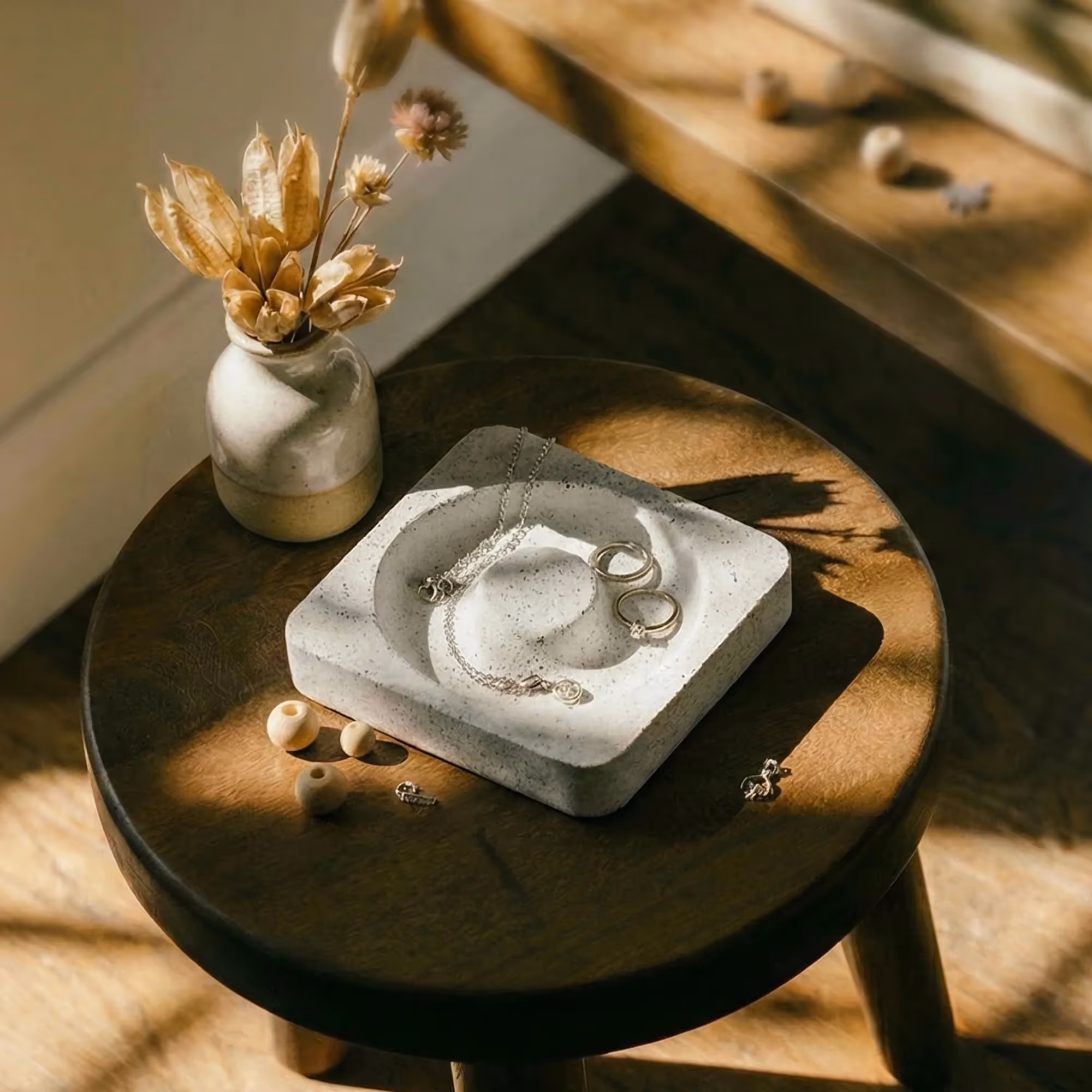 Ash Orbit Jesmonite Catchall Tray  image 5