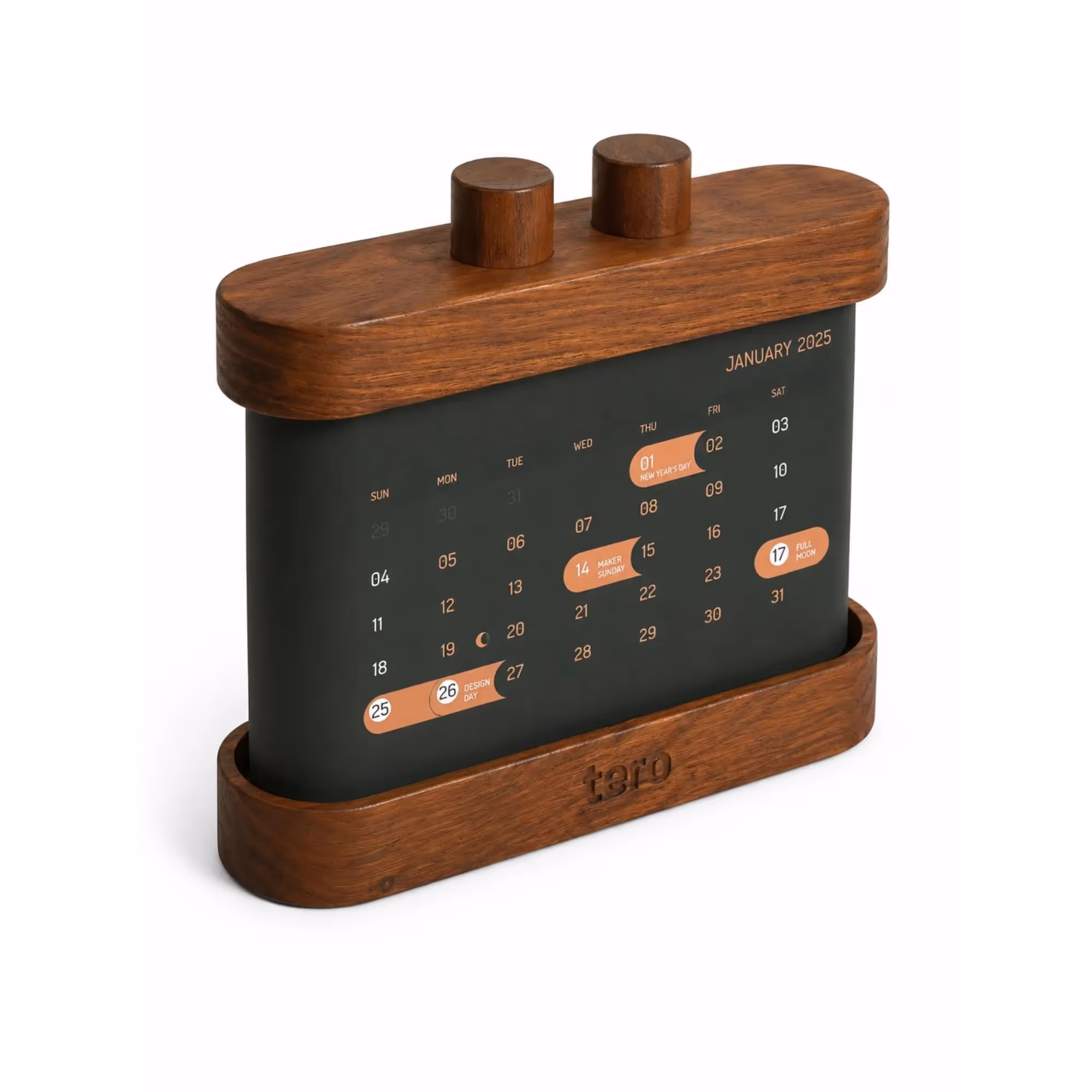 Luna 2026 Rotating Desk Calendar image 1