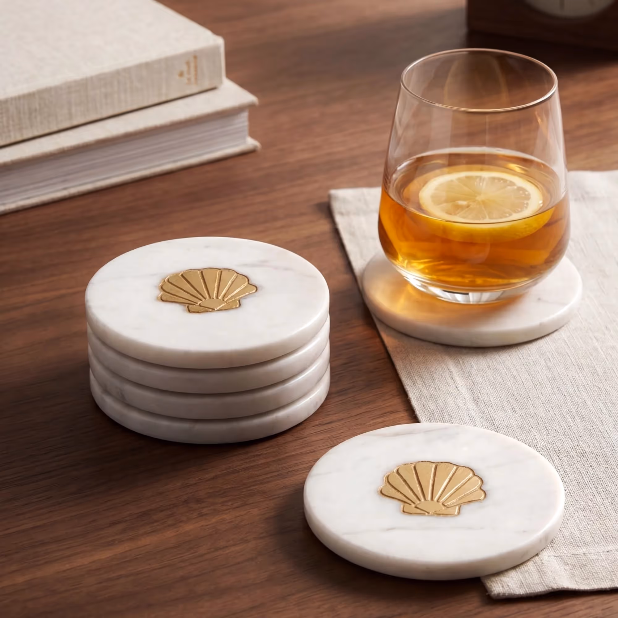 Oyster Coasters (Set of 4)  image 3