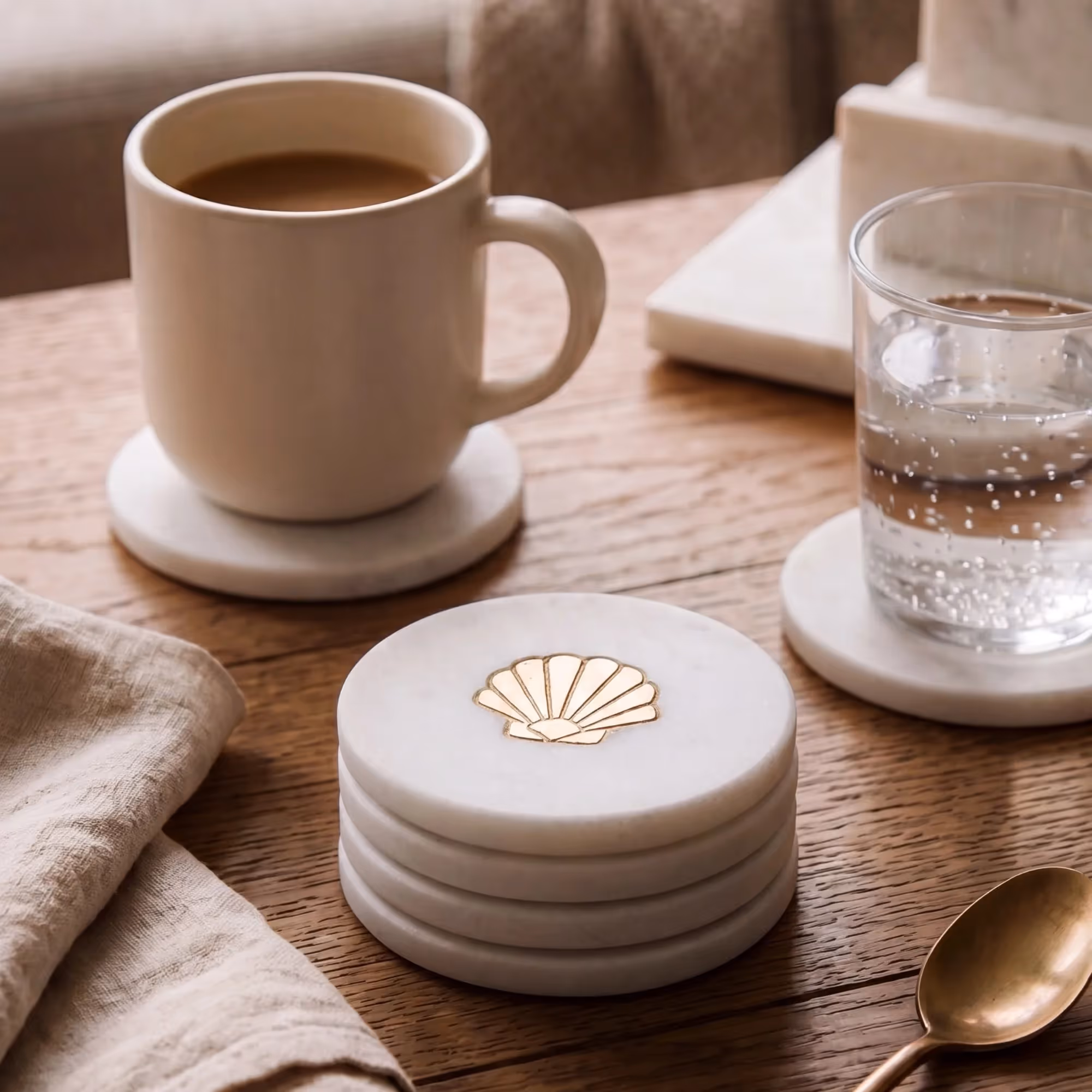 Oyster Coasters (Set of 4)  image 6