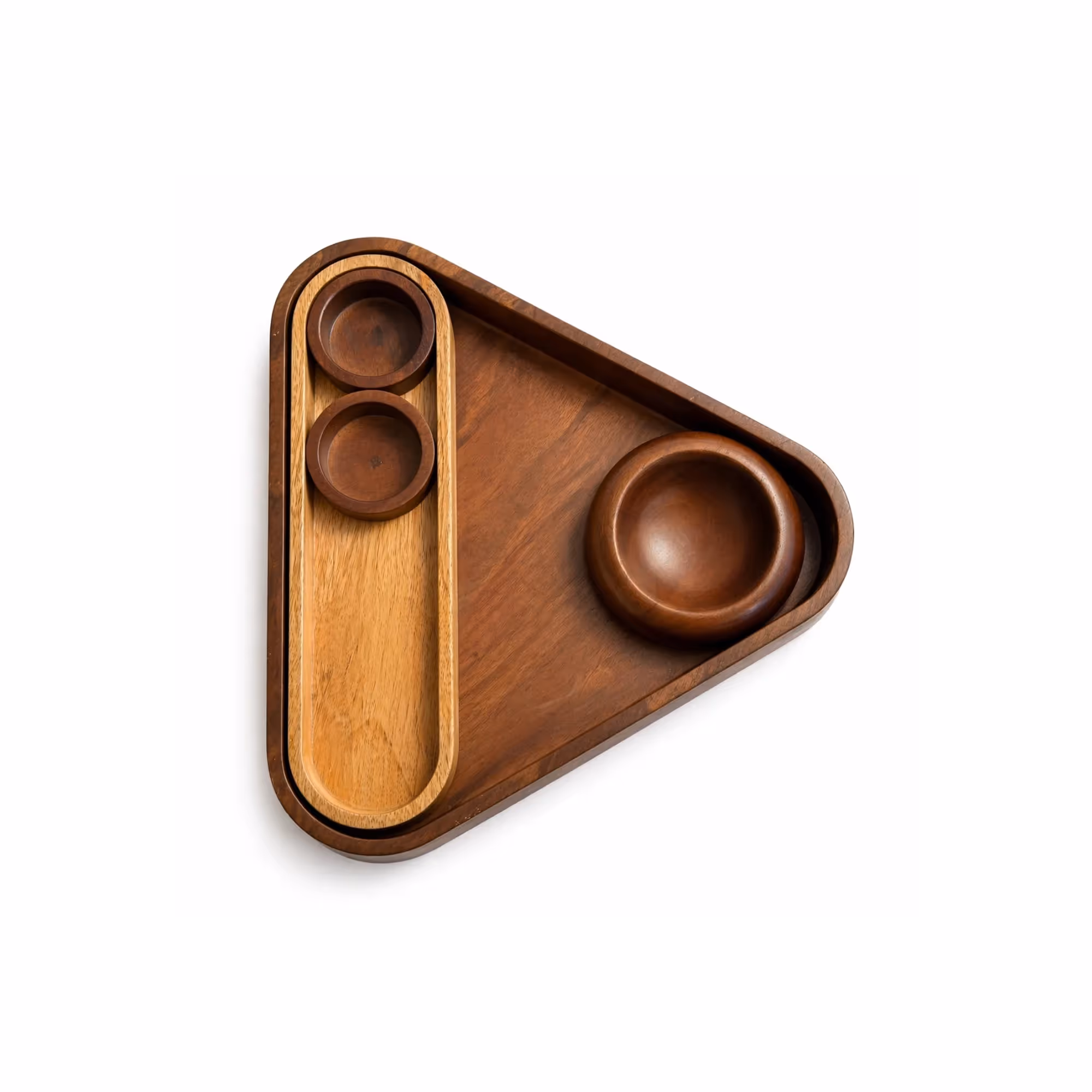 Triangle Base Chip And Dip Tray Set  image 1