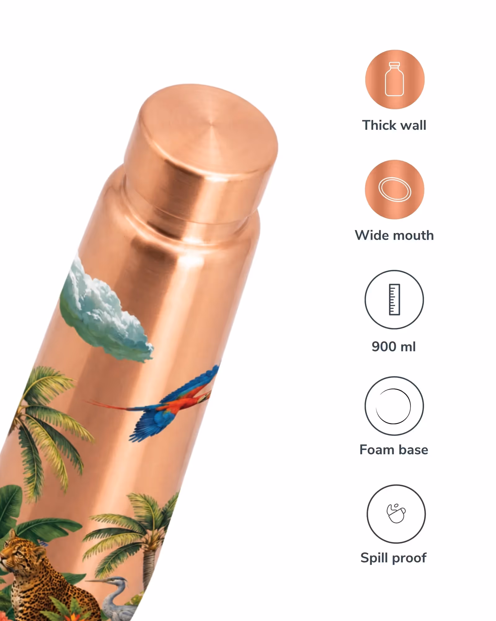 Tropico Pure Copper Water Bottle image 3