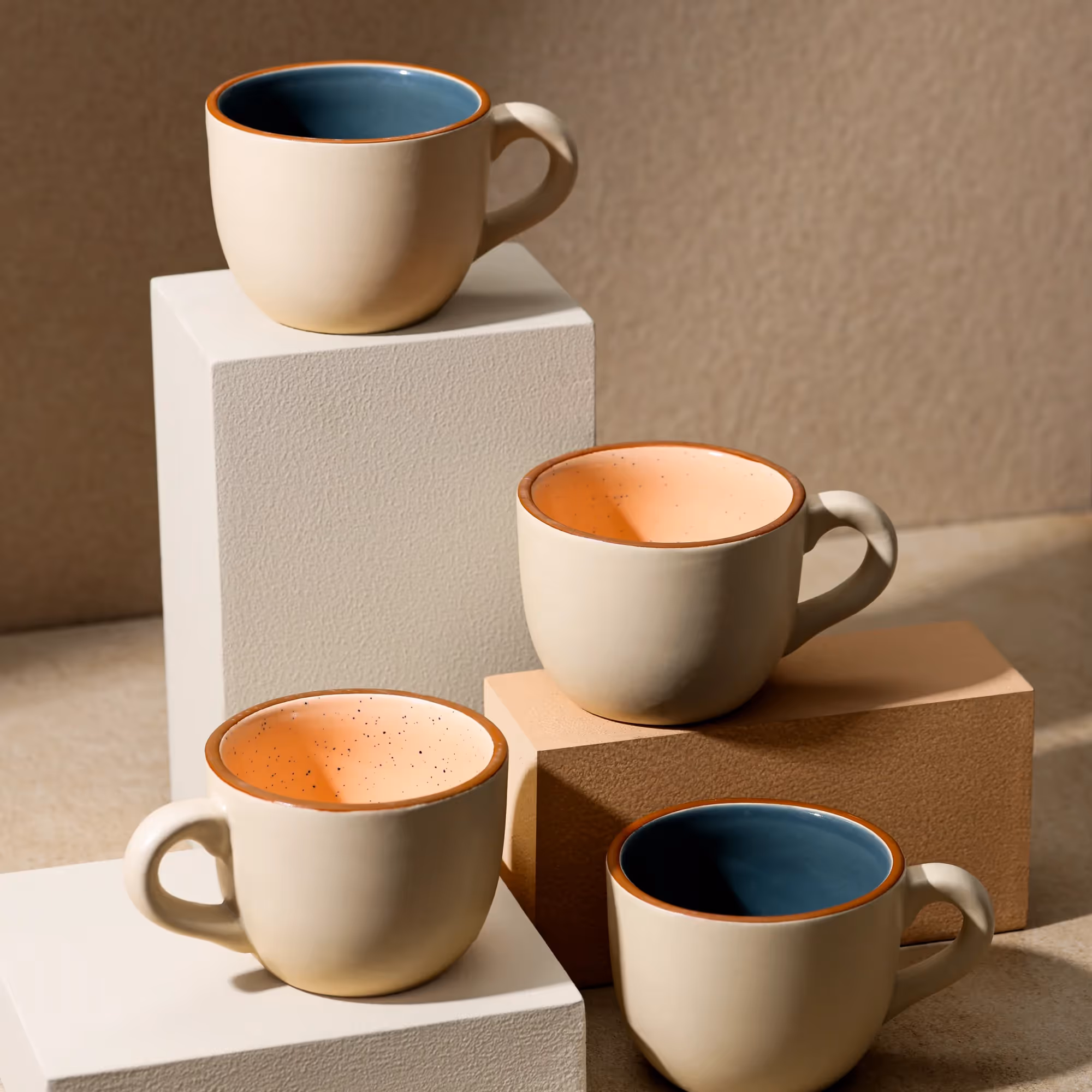 Twin Hue Handcrafted Ceramic Cup (Set of 2) image 2