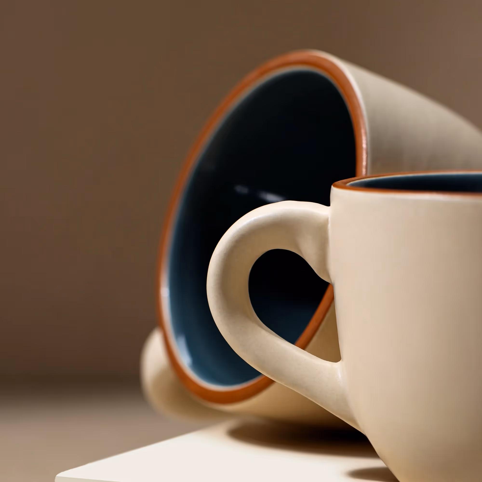 Twin Hue Handcrafted Ceramic Cup (Set of 2) image 5