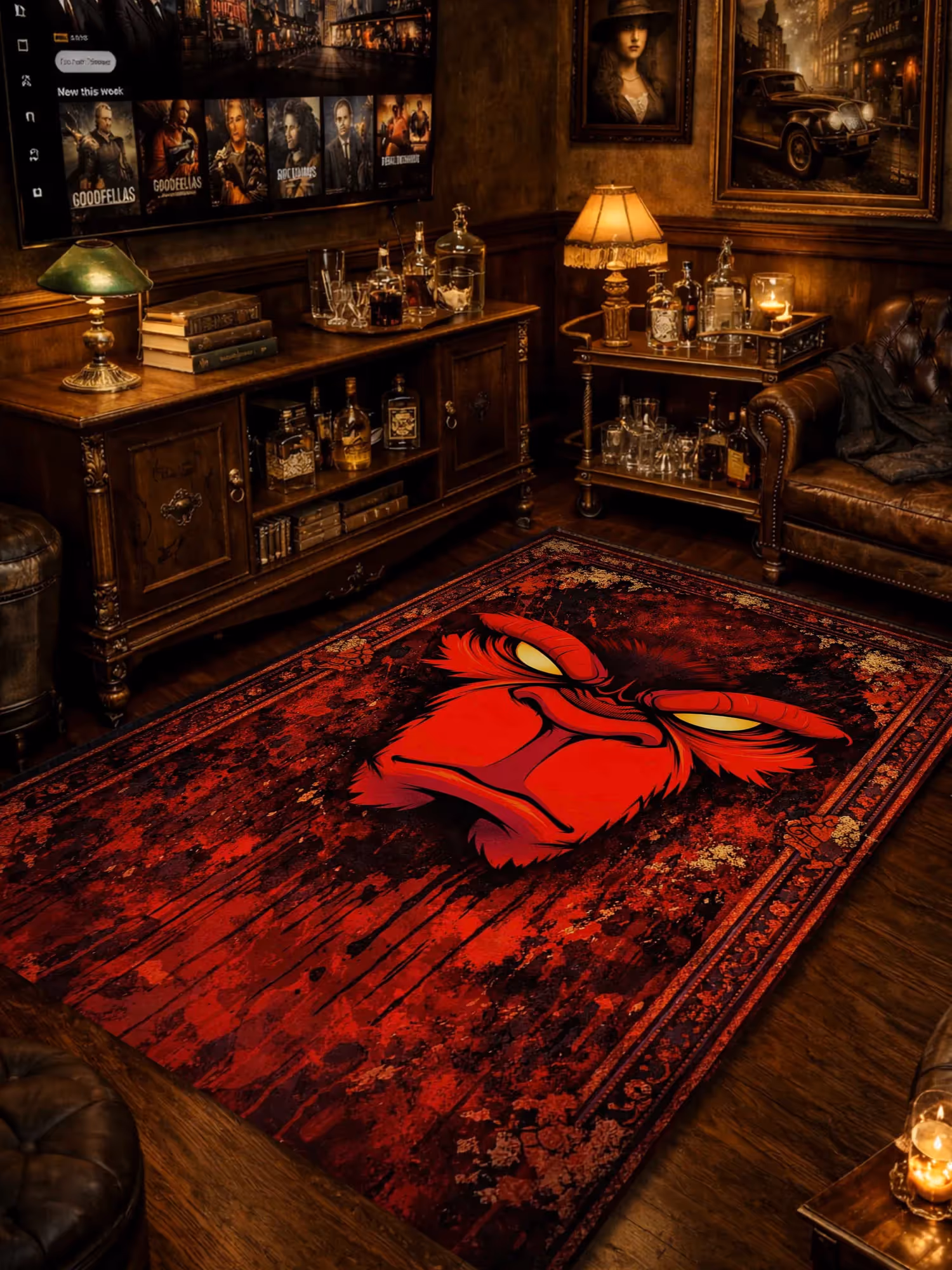 Angry Chimpanzee Washable Rug image 1