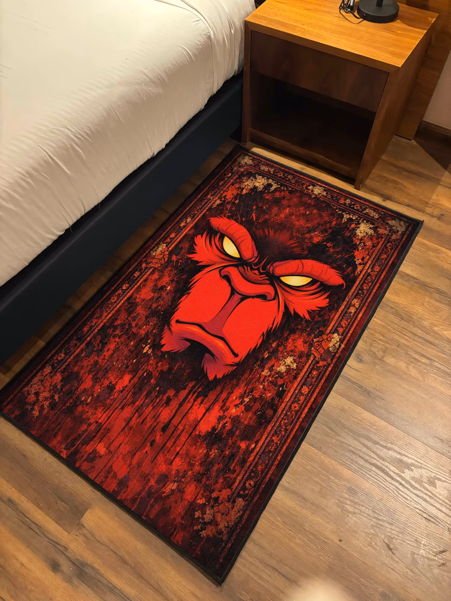 Angry Chimpanzee Washable Rug image 2