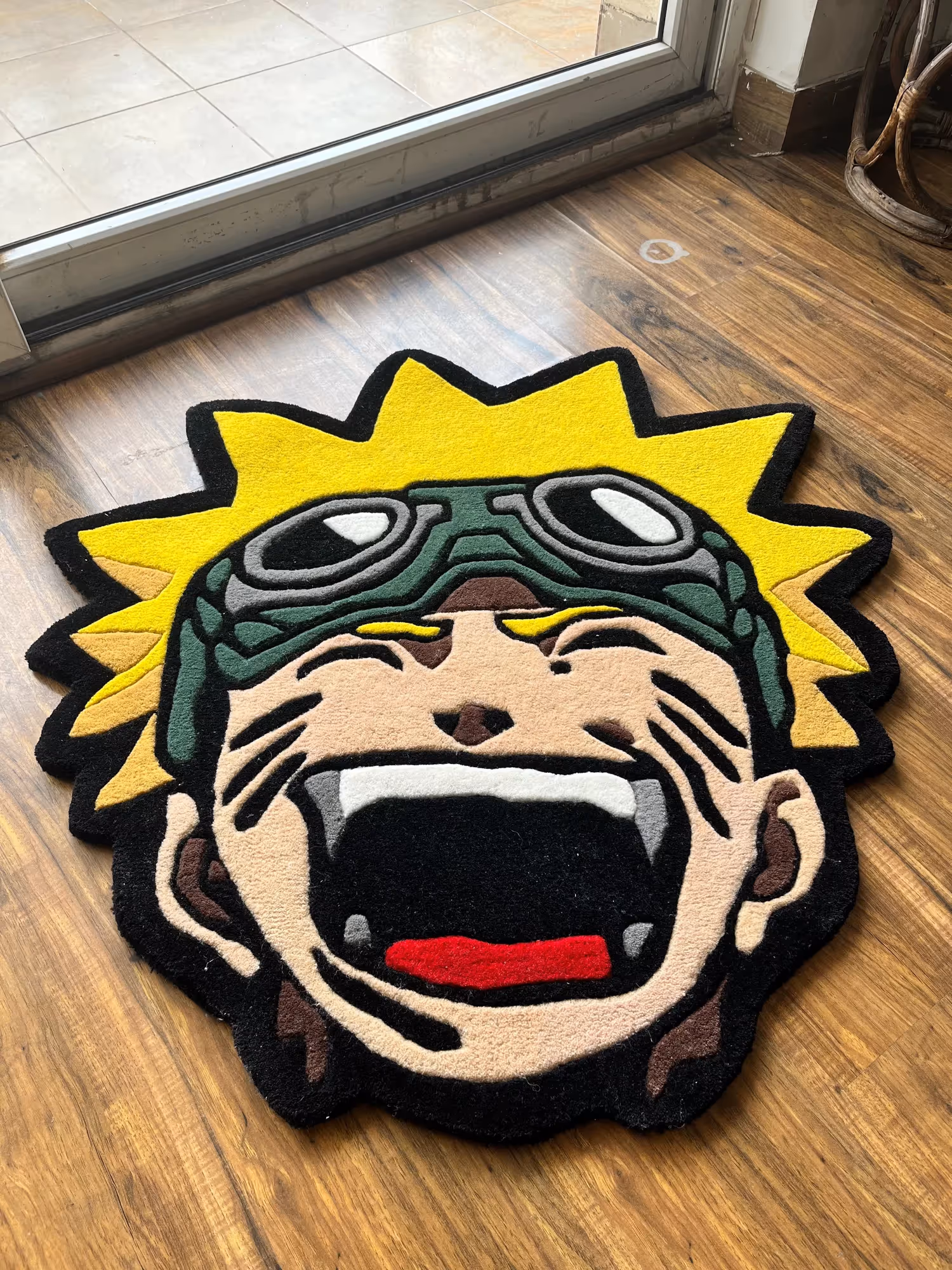 Anime Inspired Face Hand Tufted Rug image 1