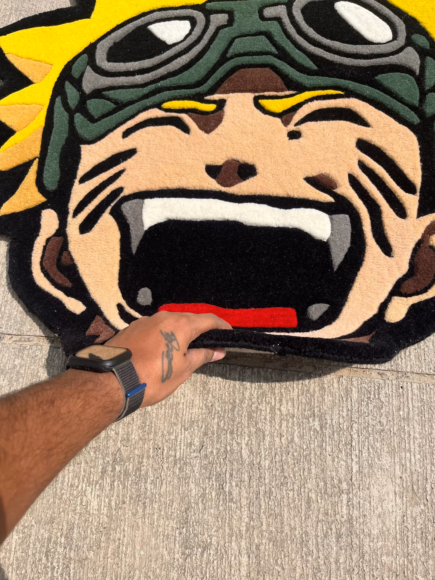 Anime Inspired Face Hand Tufted Rug image 4
