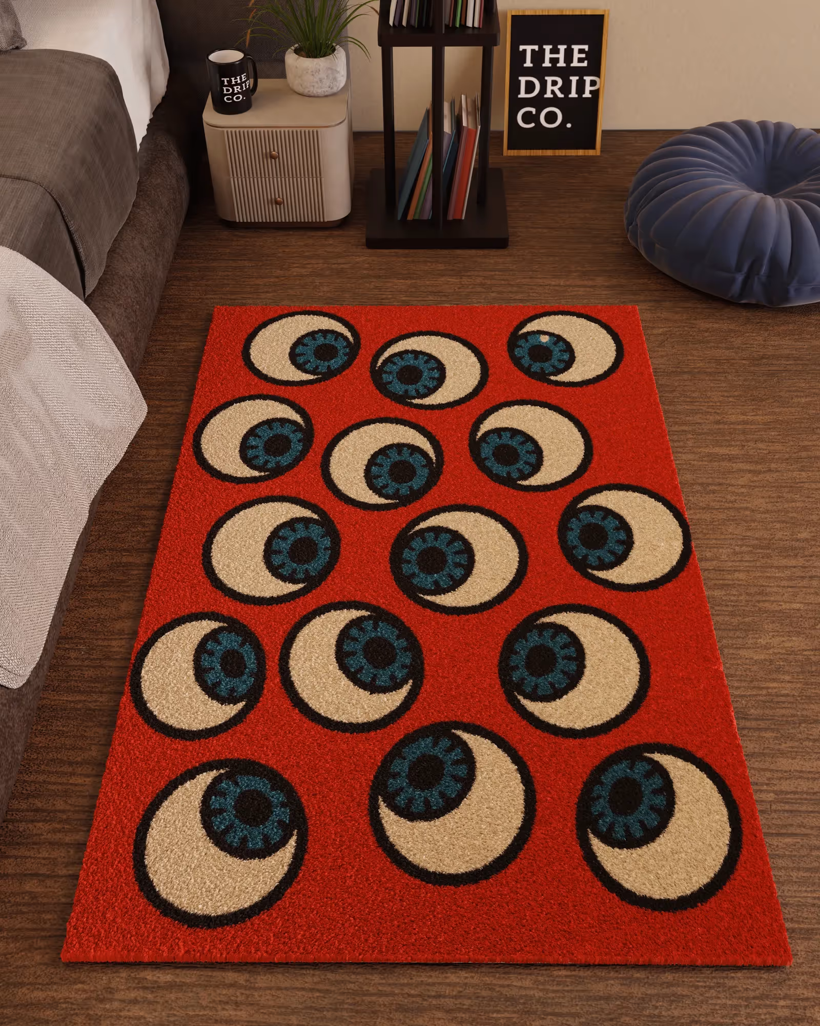 Anxiety Eye Emotion Hand Tufted Rug image 2