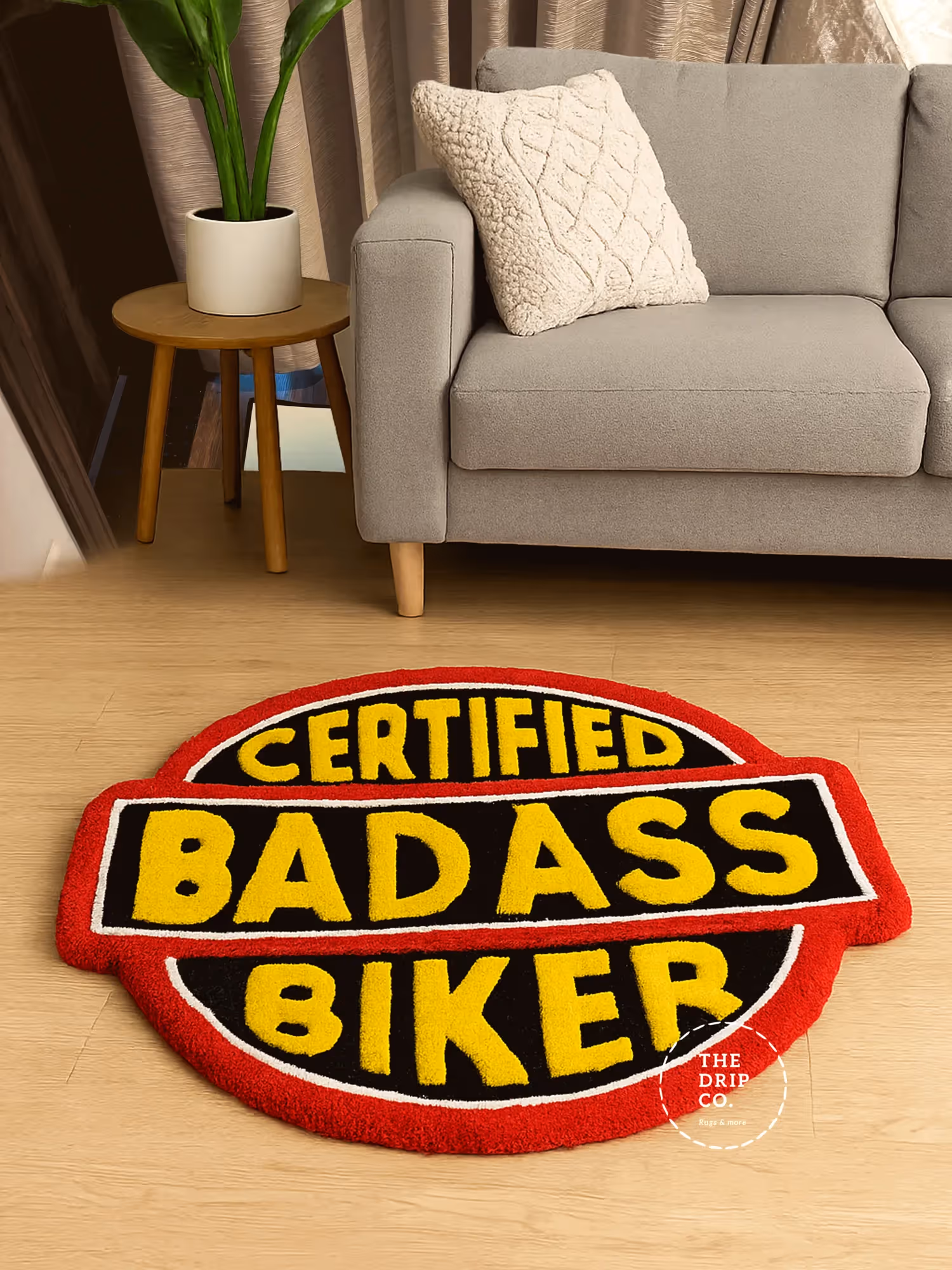 Badass Biker Hand Tufted Rug image 1