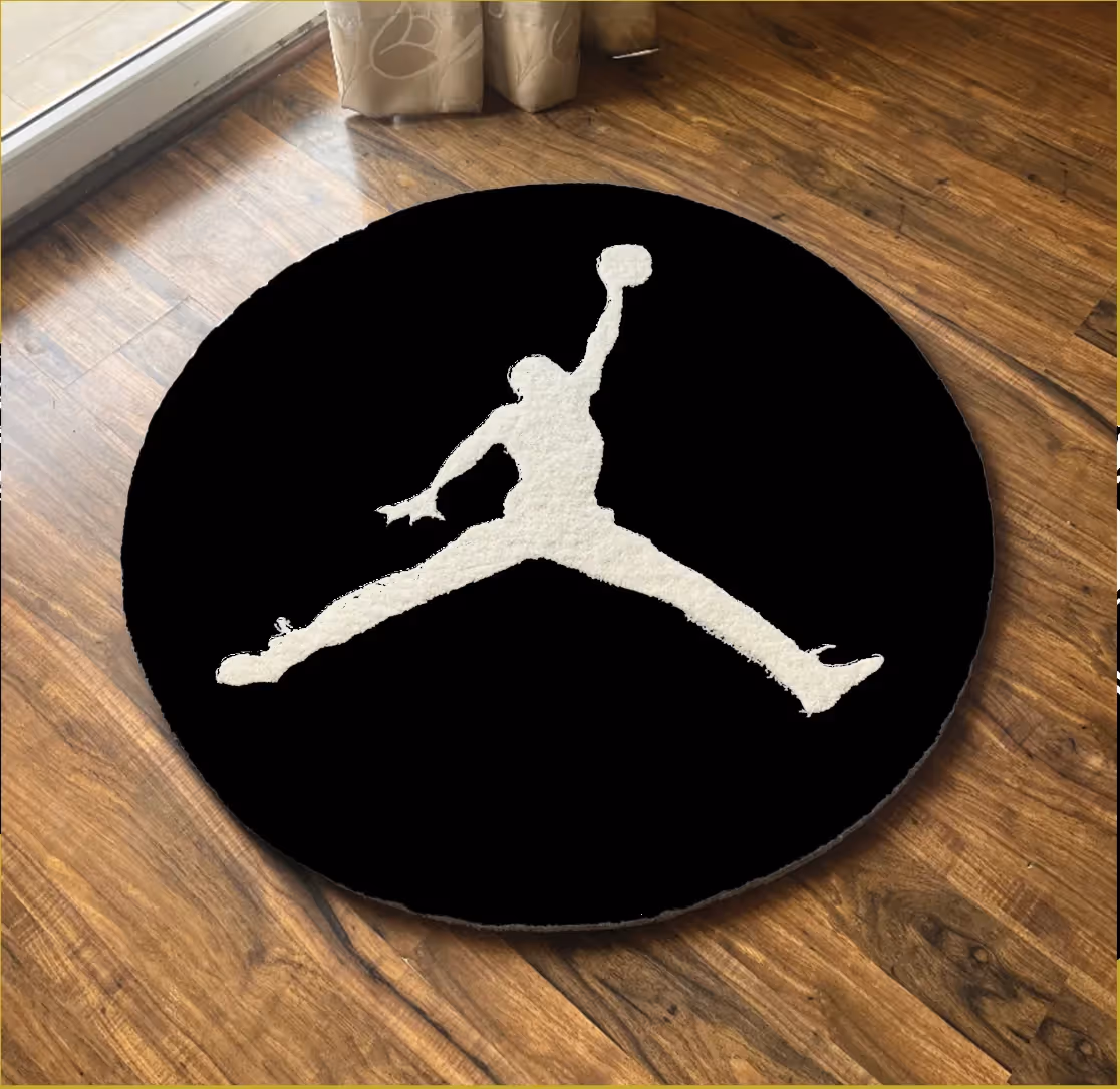 Basketball Jumping Man Hand Tufted Rug image 4