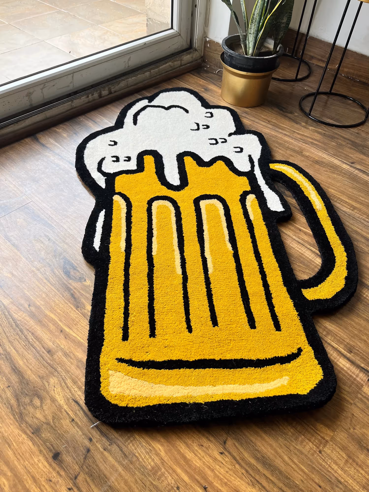 Beer Mug Hand Tufted Rug image 1
