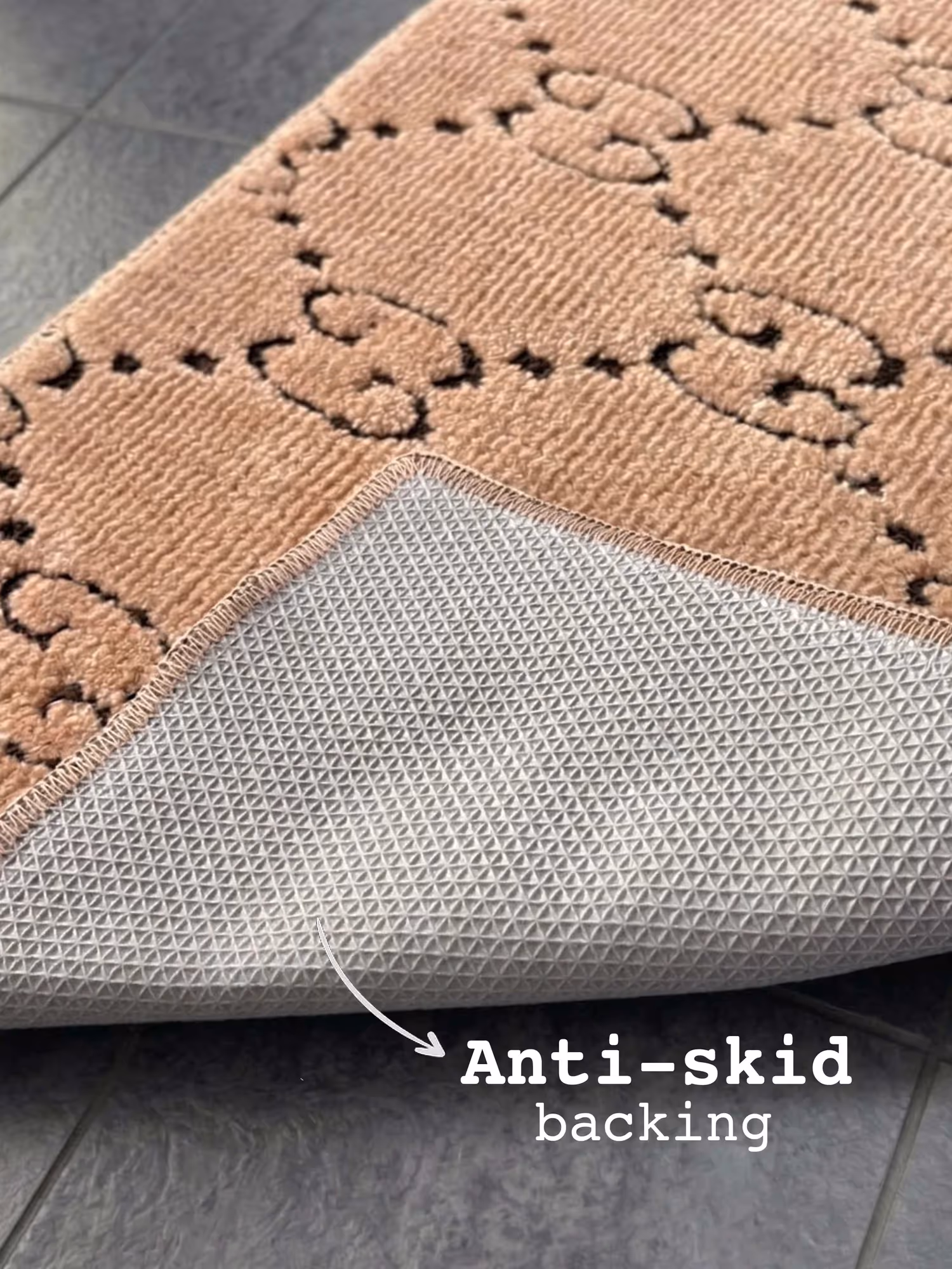 Beige & Brown Bath Mat image 2