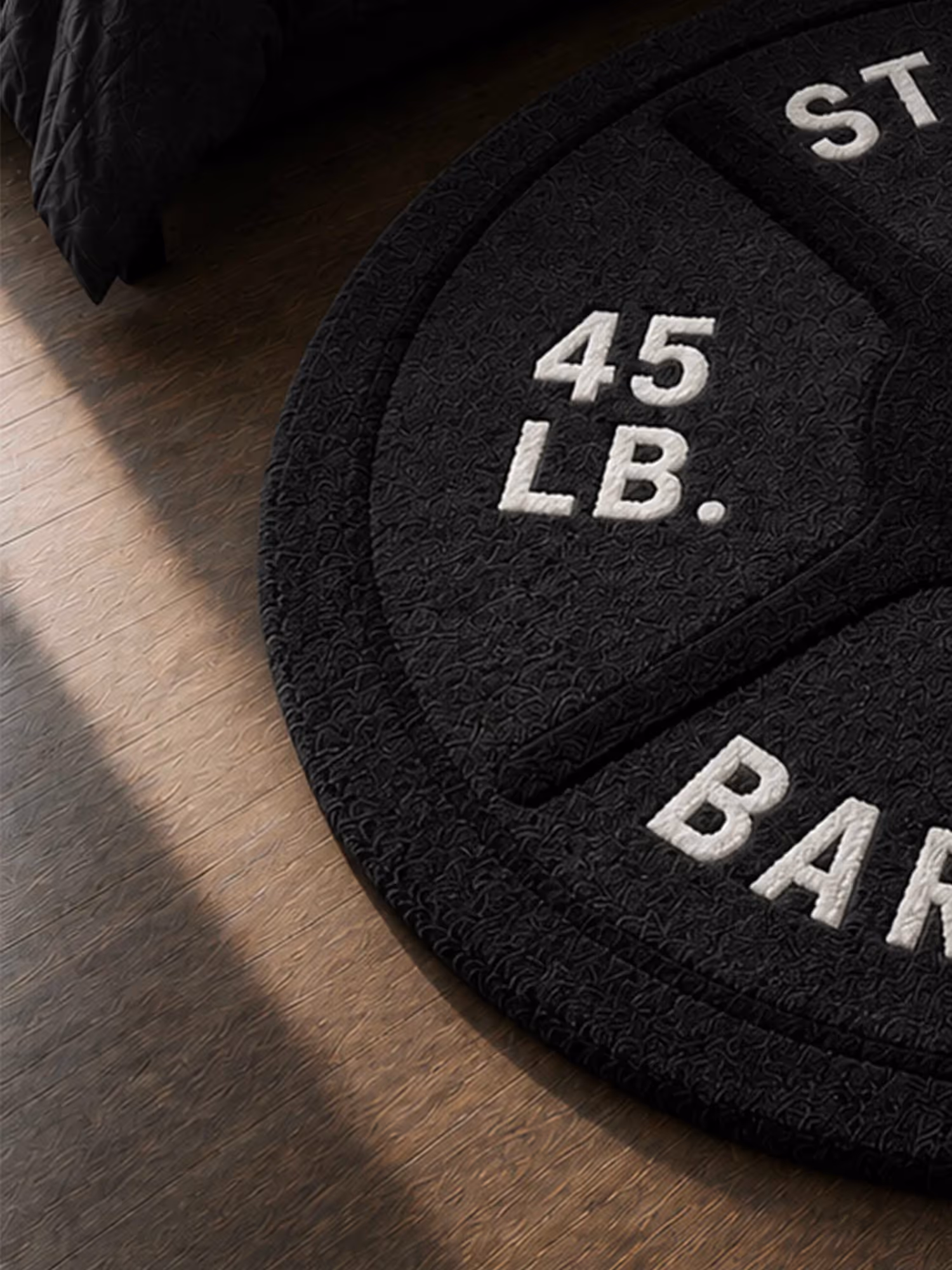 Black Barbell Hand Tufted Rug image 2
