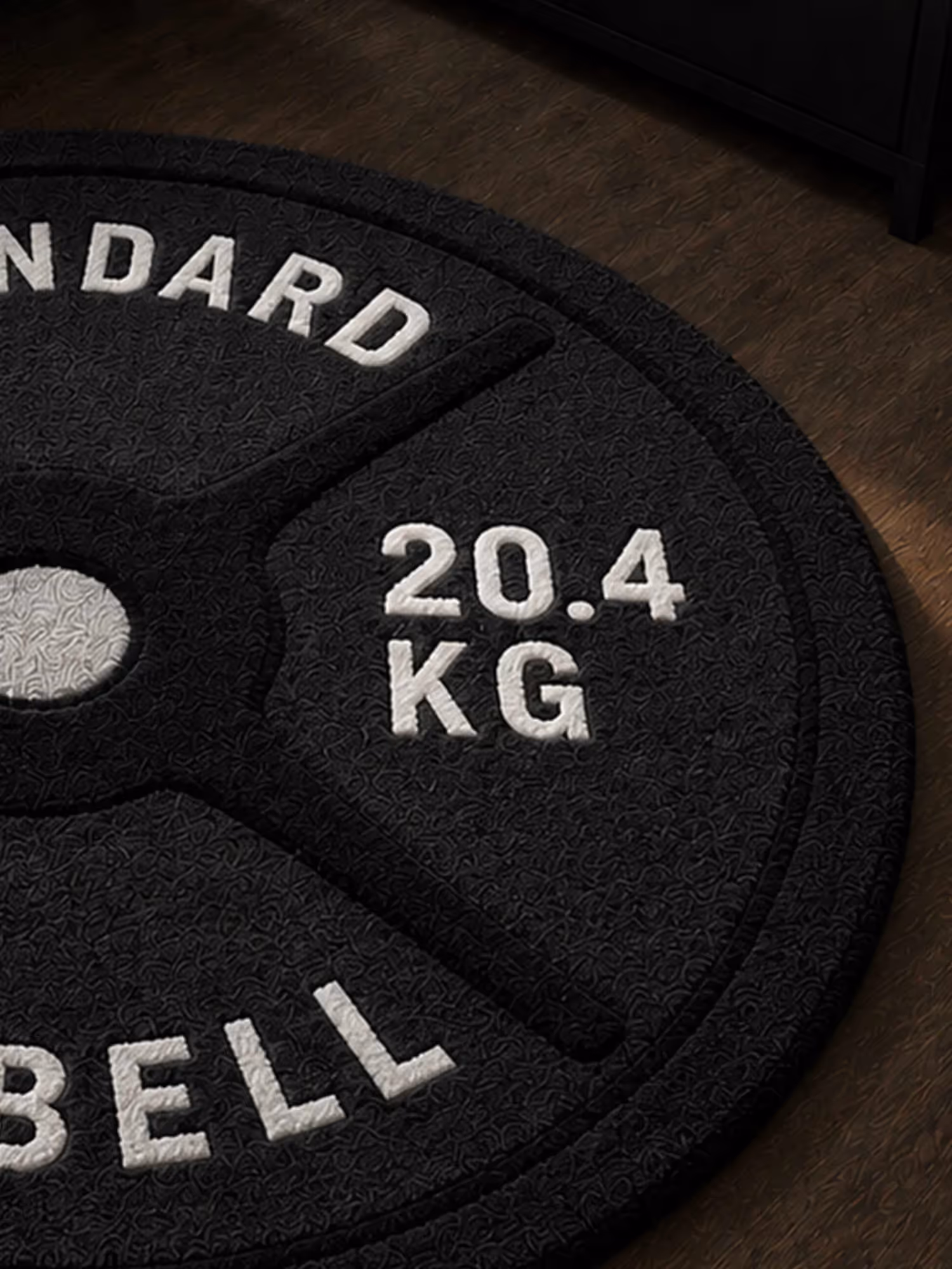 Black Barbell Hand Tufted Rug image 3