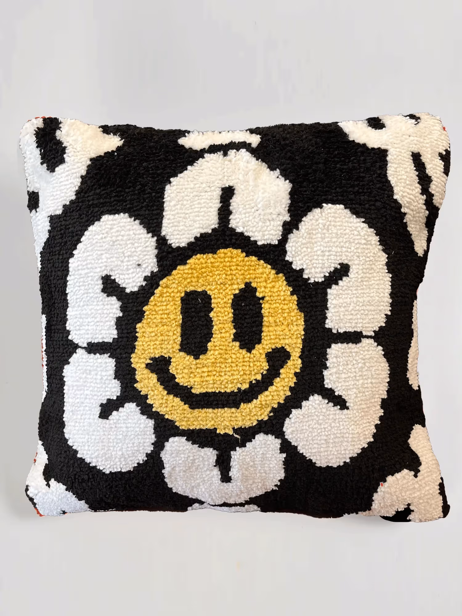 Black Flower Cushion Cover image 3